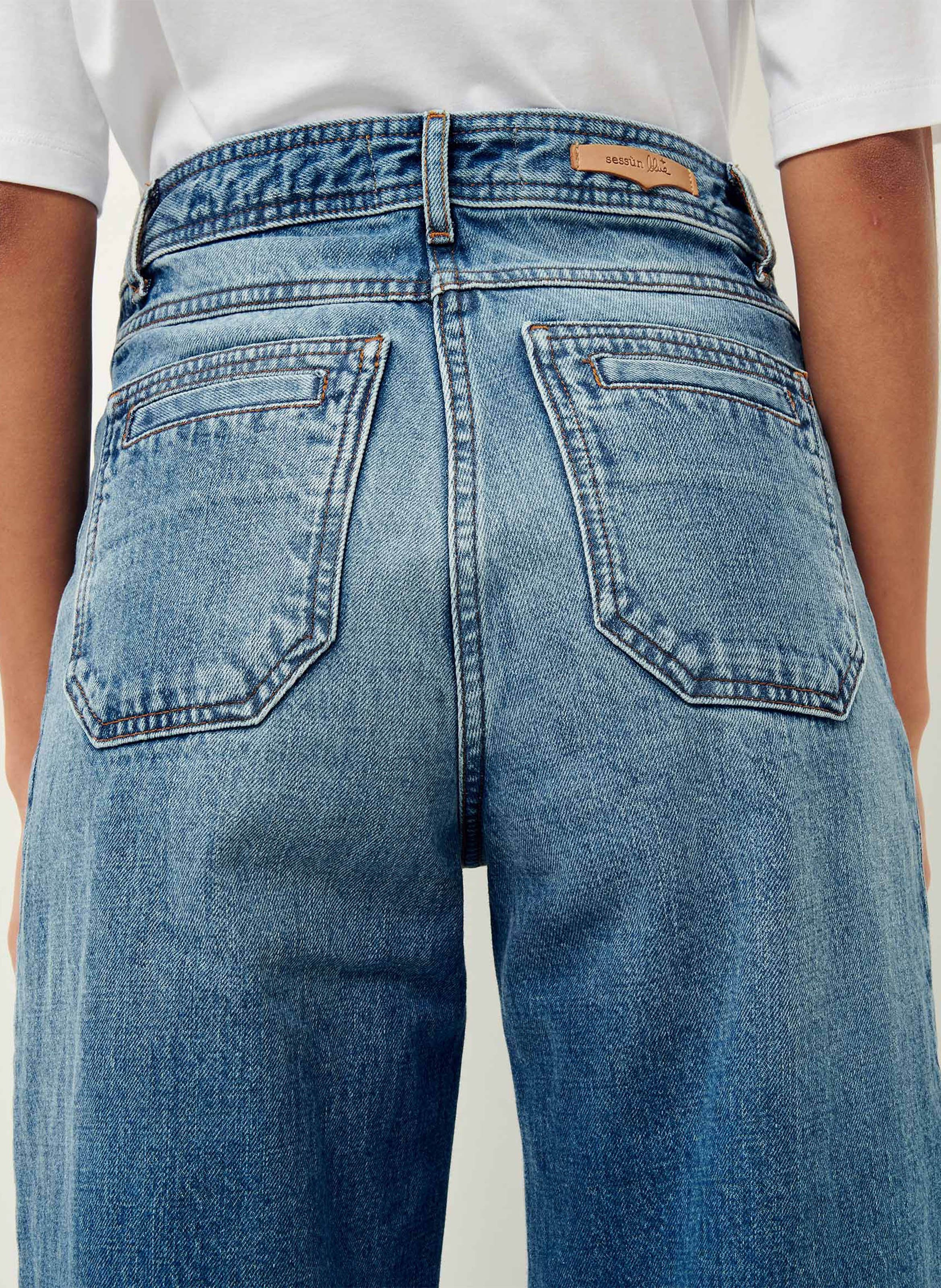 High-rise flared jeans SESSUN Blue