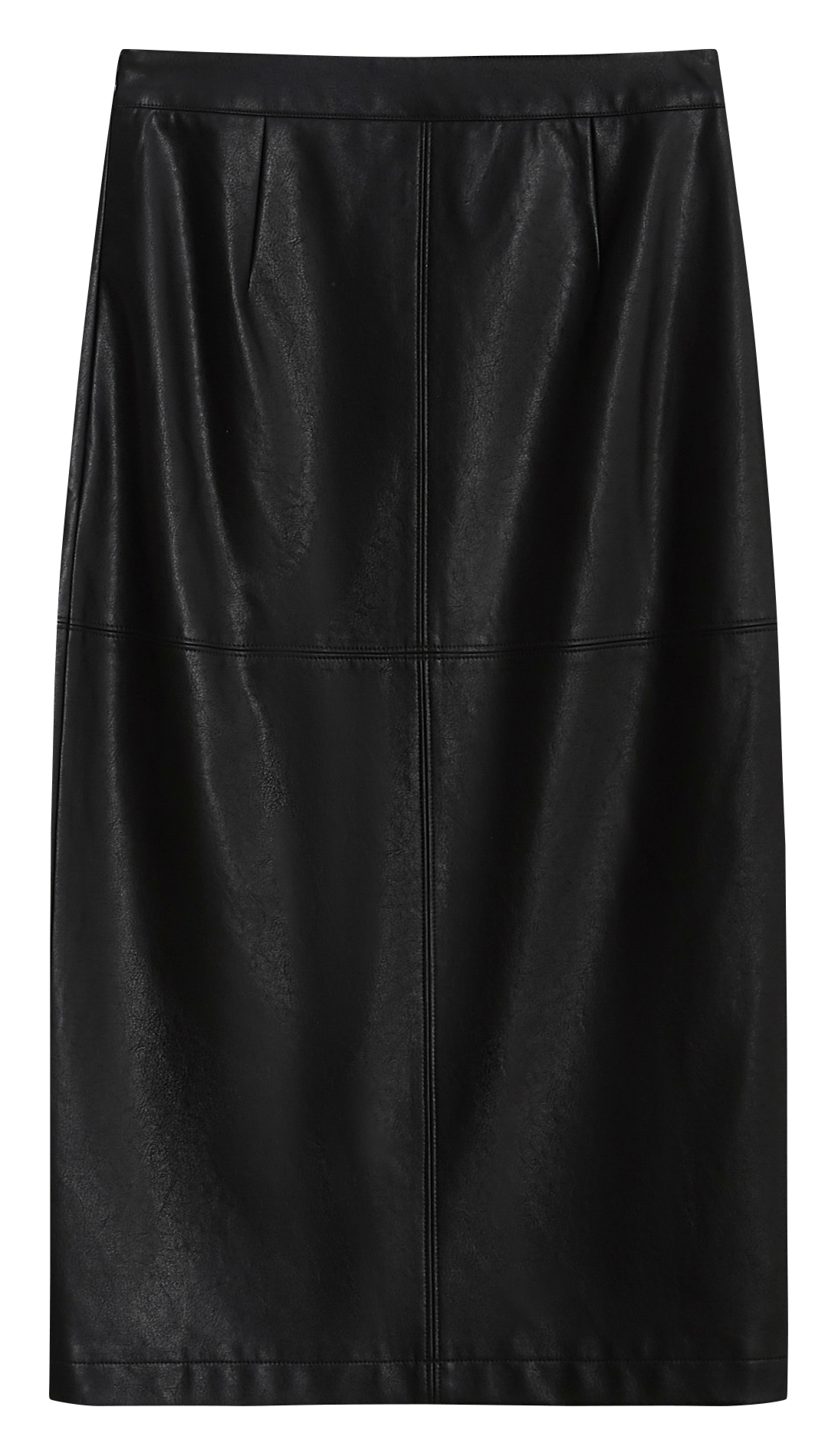 Jupe midi droite effet cuir GRACE ET MILA Noir