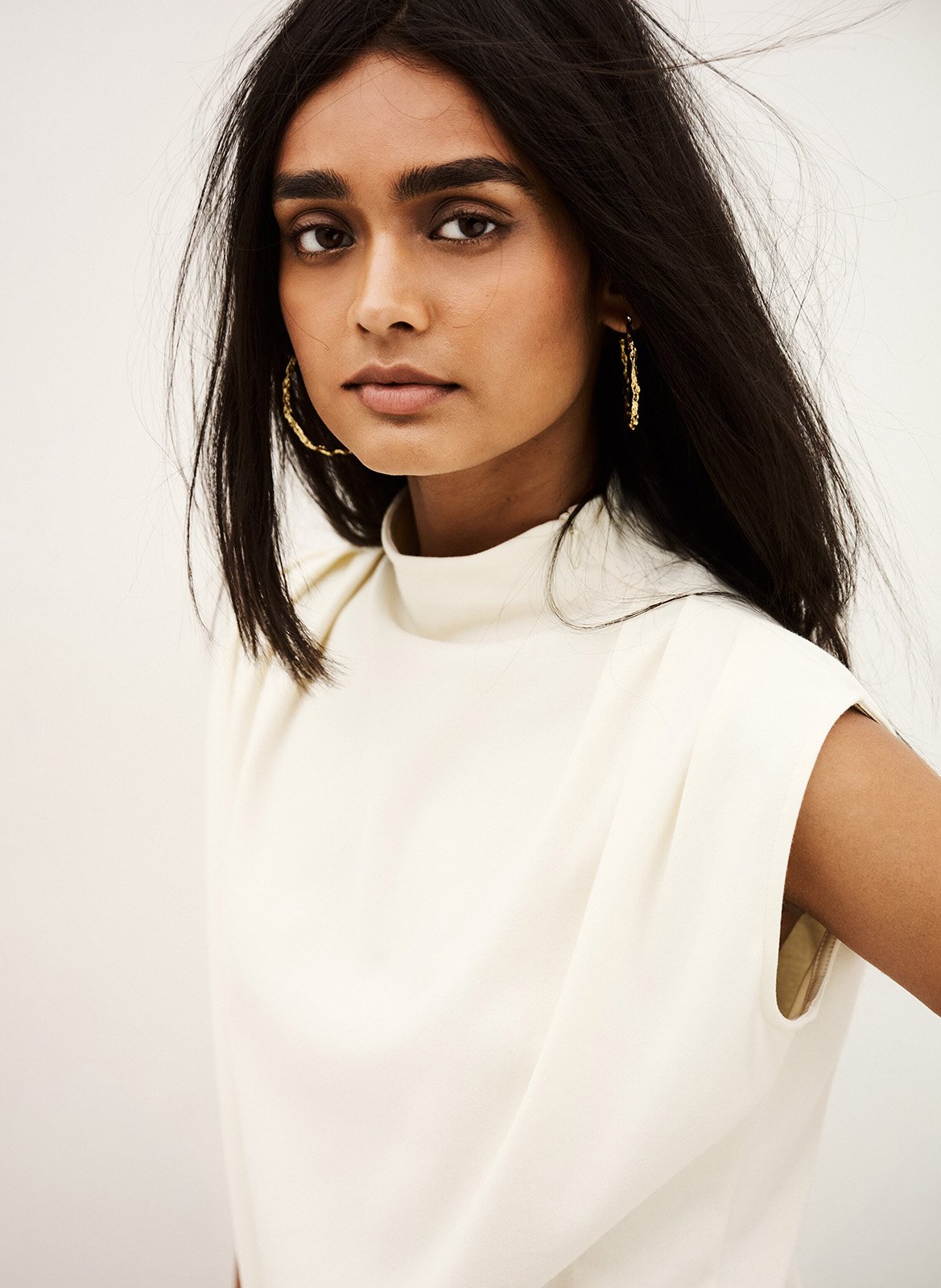 Ärmelloses Top mit Falten BA&SH Beige