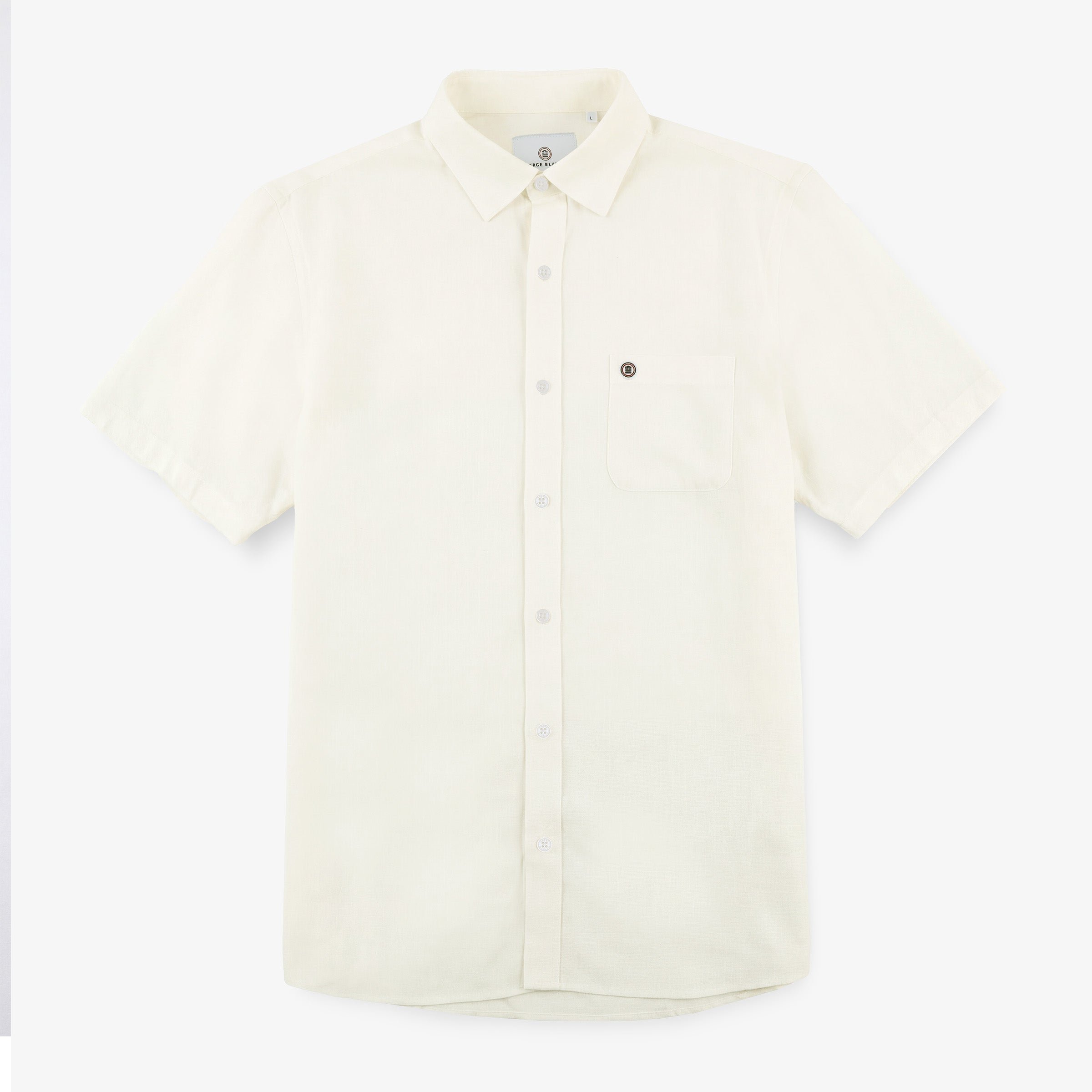 Regular short-sleeve shirt with print SERGE BLANCO White