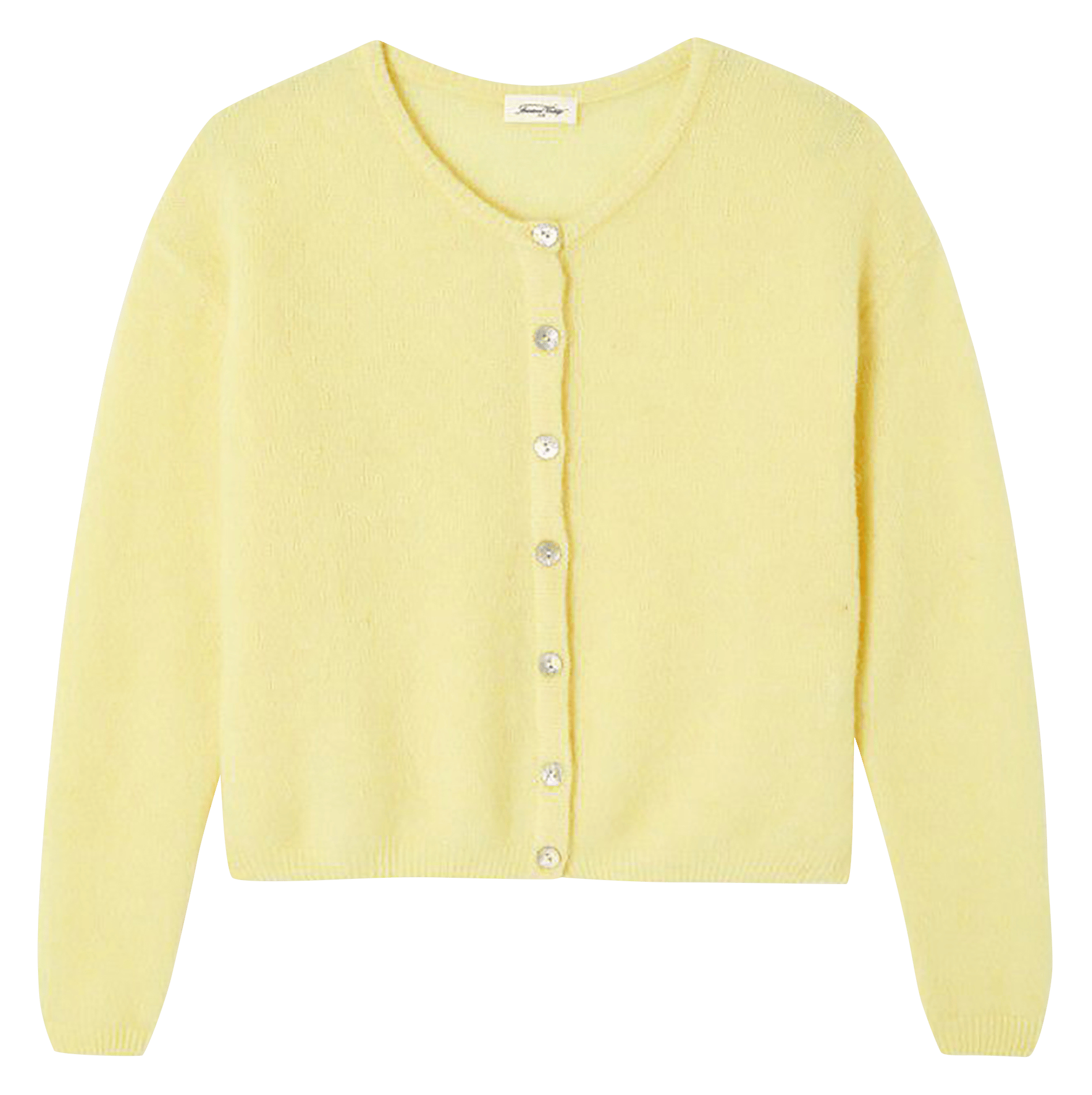 Vest met ronde hals | wolblend VITOW Citronnier chine
