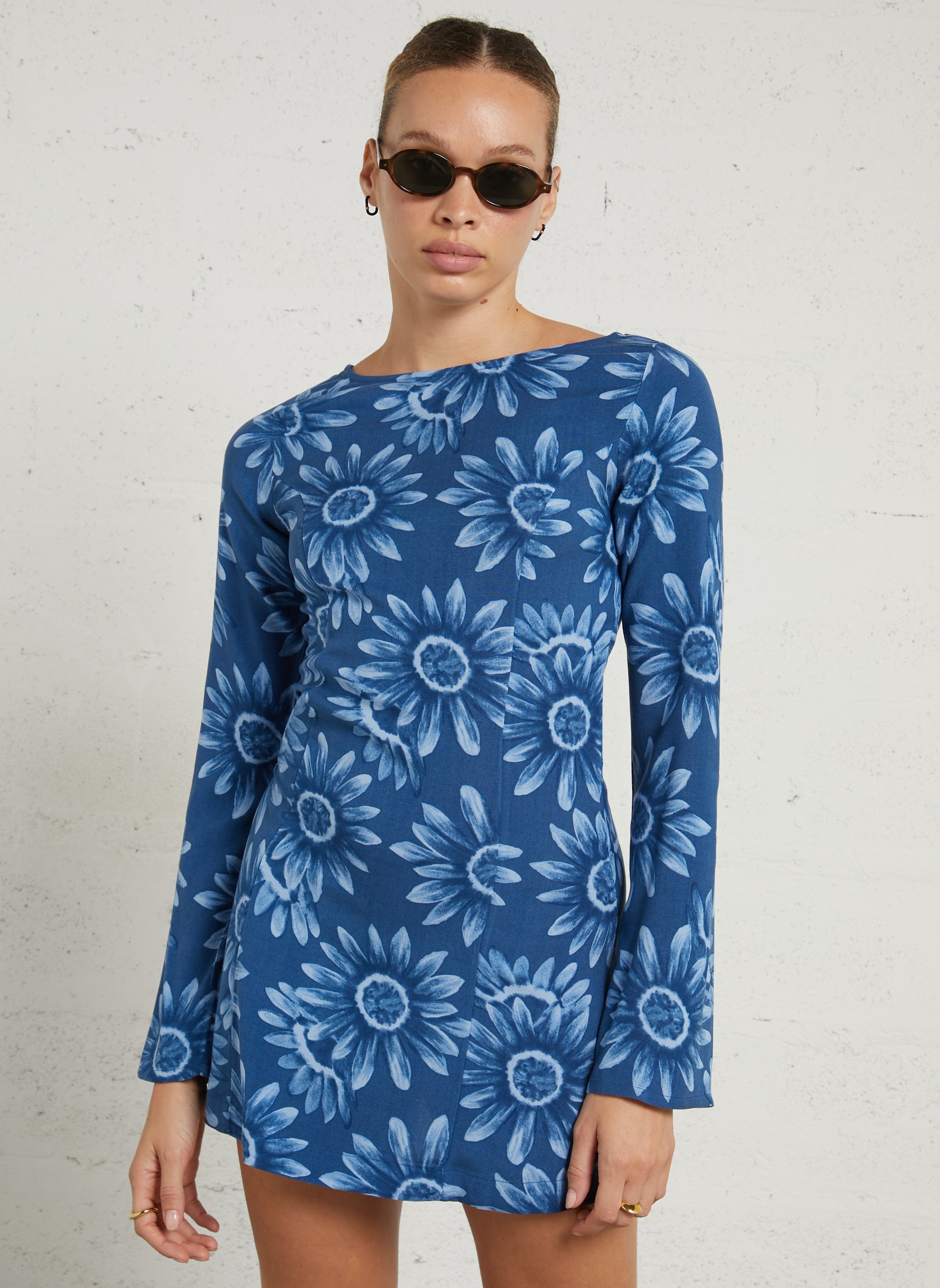 Robe courte à imprimé floral BILLABONG Bleu