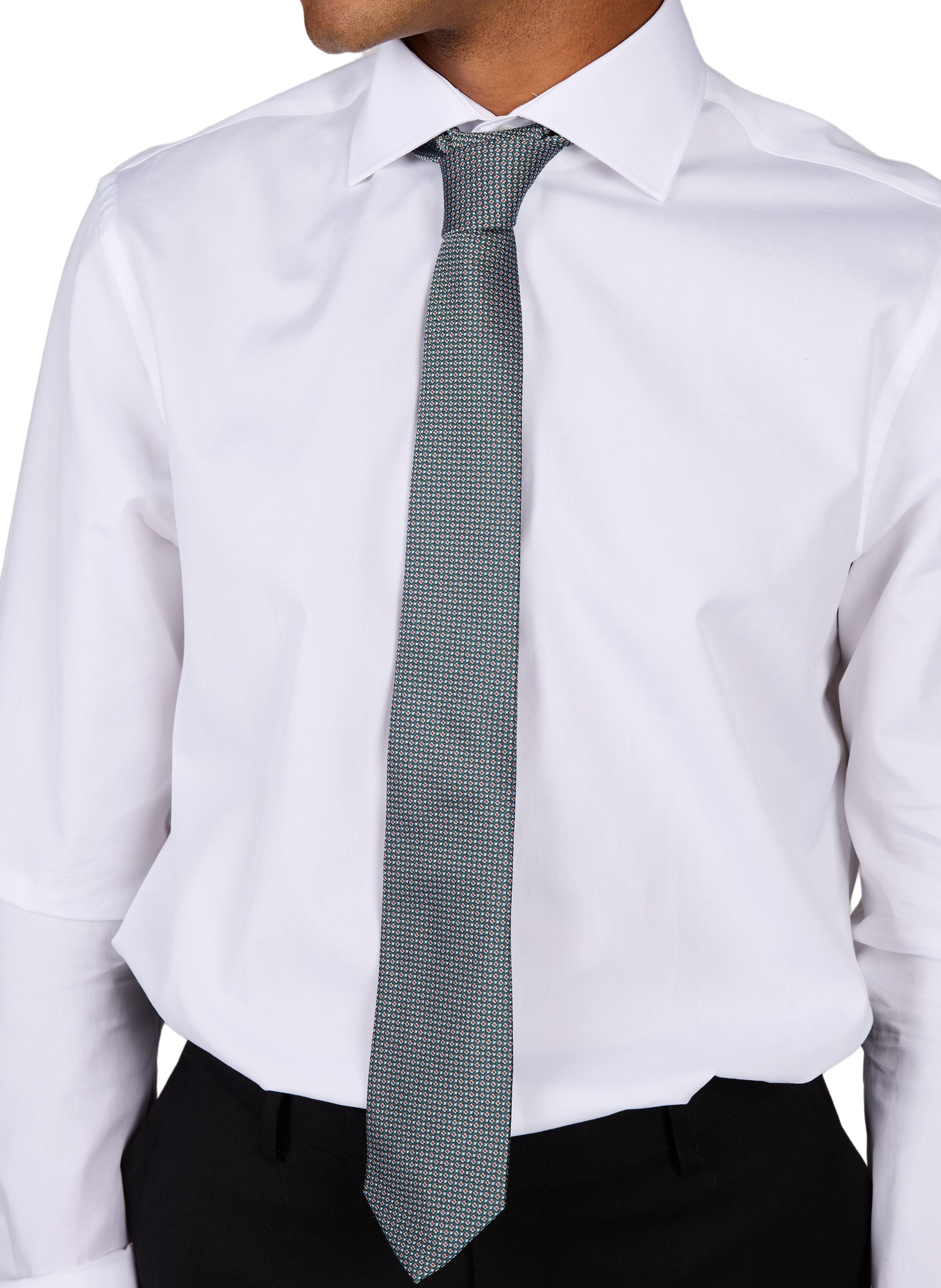 Printed silk tie AU PRINTEMPS PARIS Multicolored