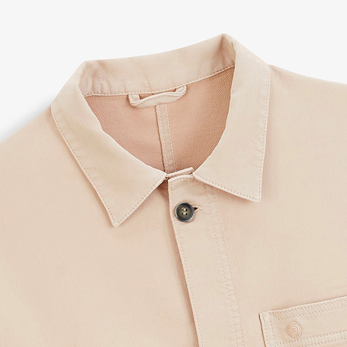 Worker jacket wendel chevron beige cotton travertine SERGE BLANCO Beige