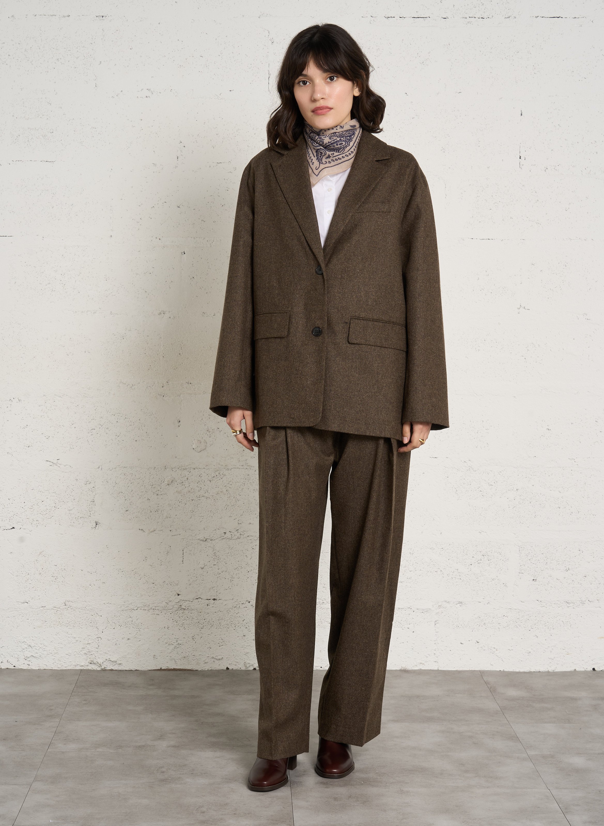 Wollblazer mit Reverskragen MASSCOB Braun