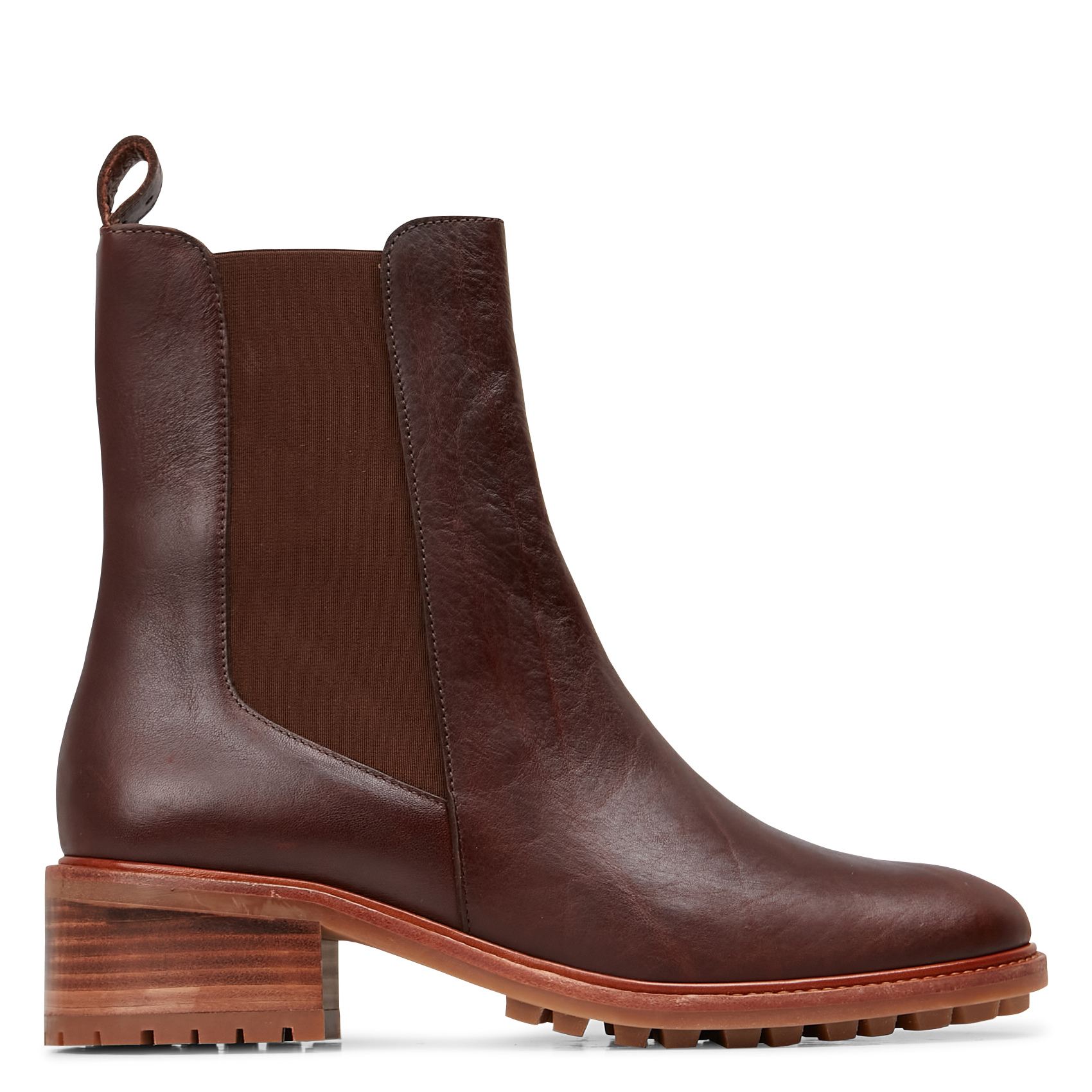 Bottines en cuir SESSUN Marron
