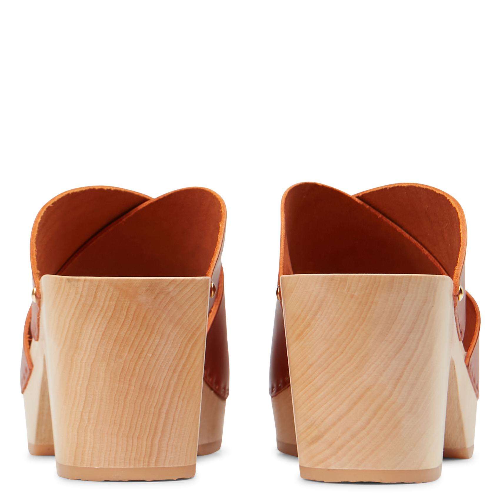 Leren klompen met hoge hak SABOTS YOUYOU Rood