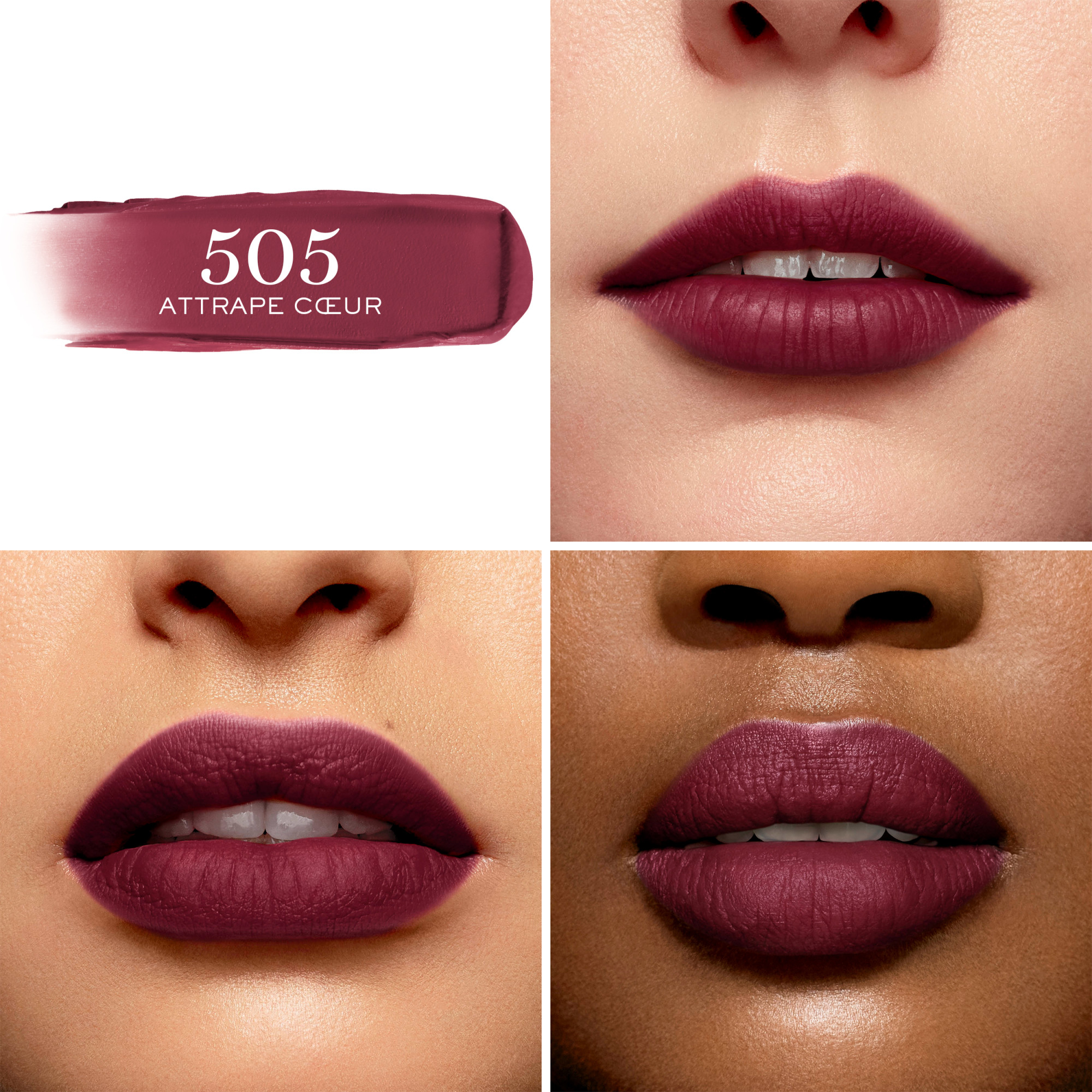 L'ABSOLU ROUGE INTIMATTE - Lippenstift LANCÔME 505 attrape coeur