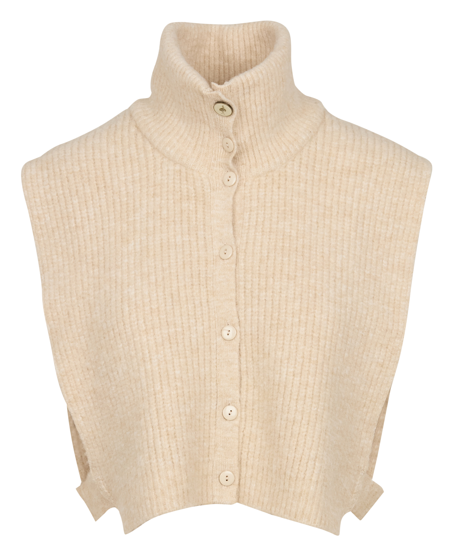 Mixed-knit high-neck cardigan ONE STEP