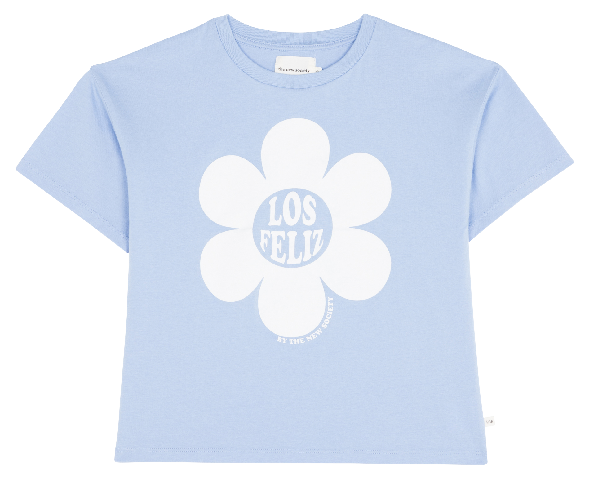 Screen-printed cotton T-shirt THE NEW SOCIETY Blue