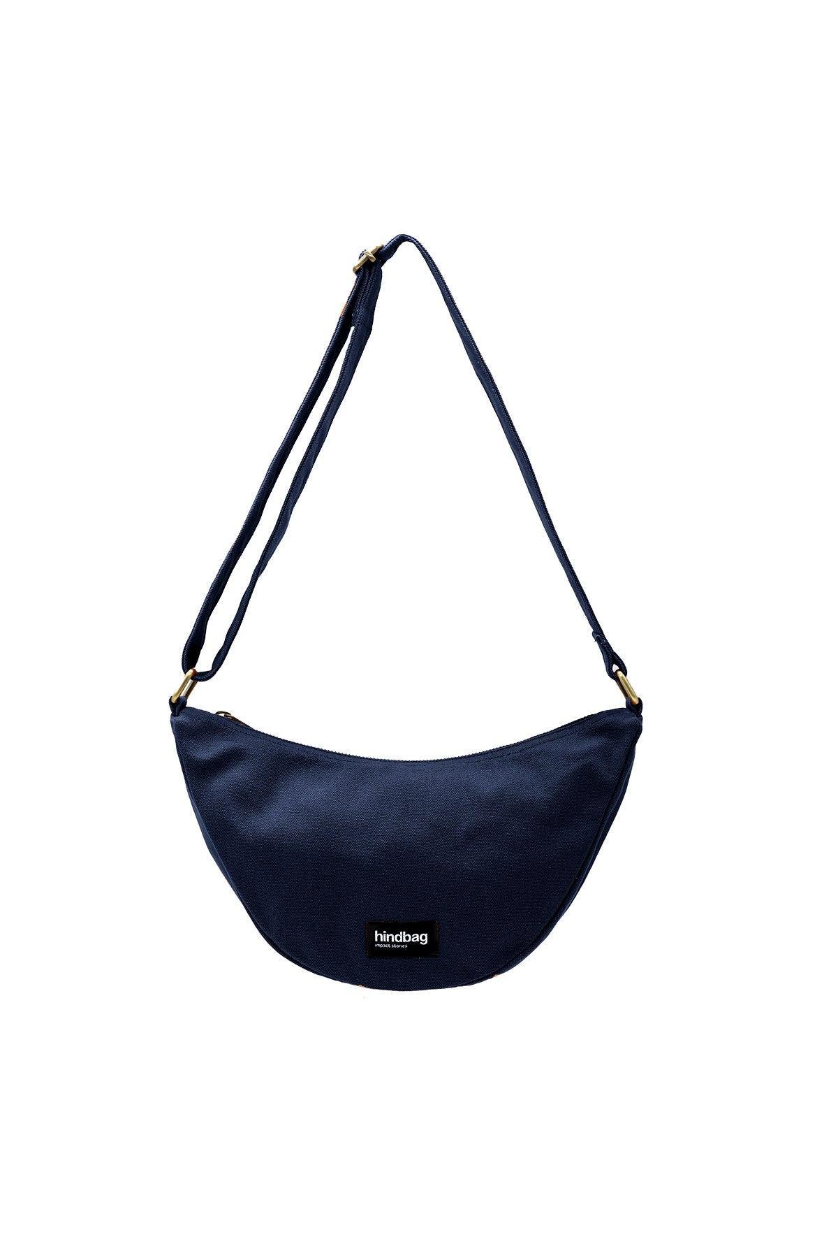 Sac banane en coton ANDREA Navy blue