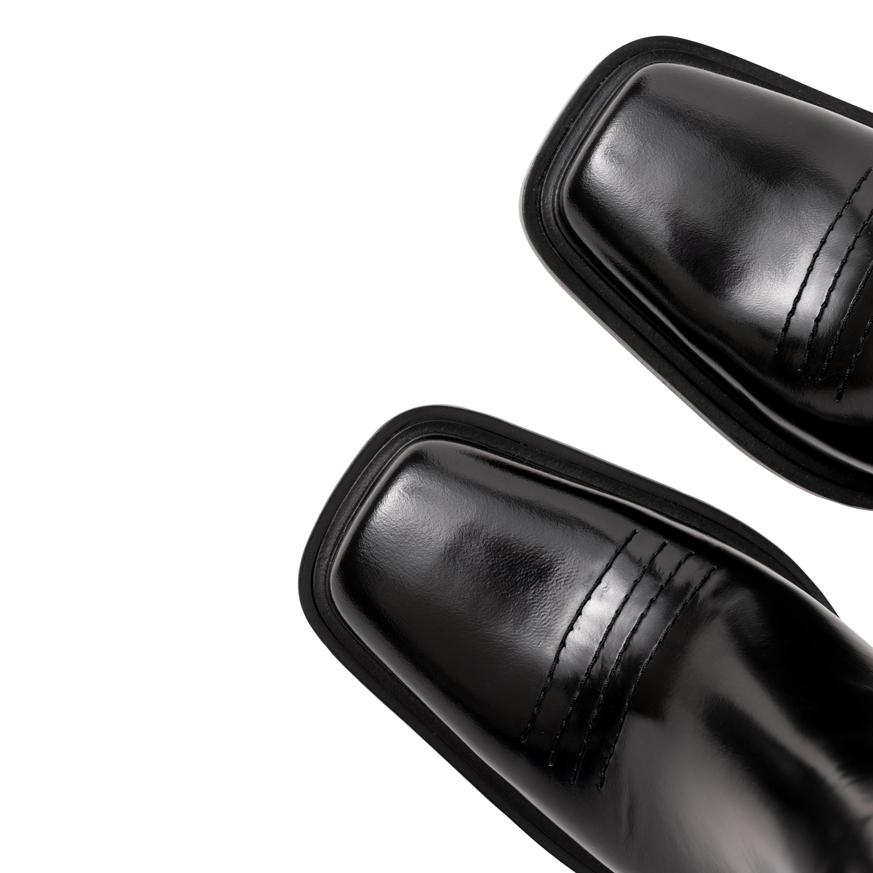 Bottines en cuir ciré SOULIER MARTINEZ Noir