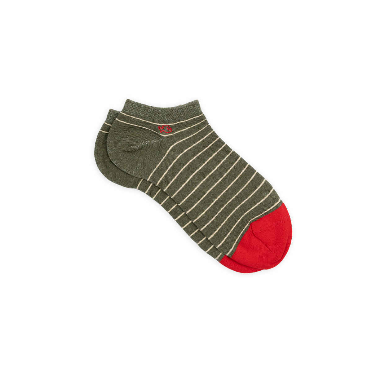 Fine striped combed cotton ankle socks BILLYBELT