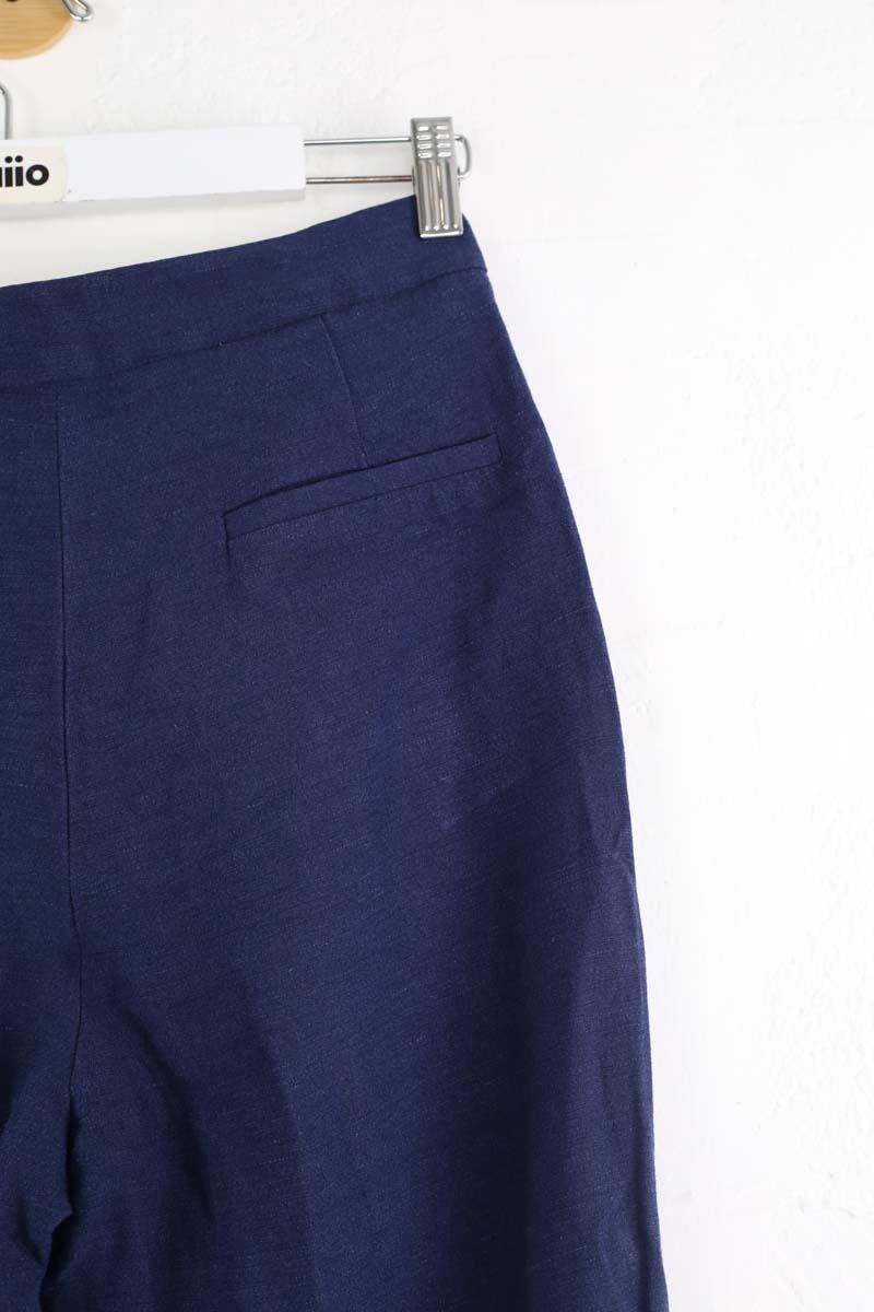 Straight linen trousers SEZANE - Seconde main Blue
