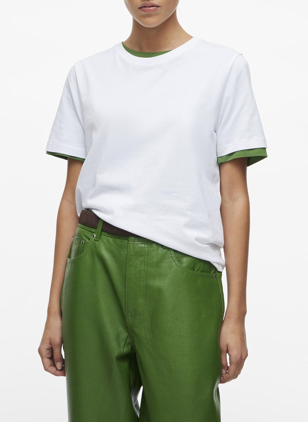 Straight cotton T-shirt ROUGE EDIT White