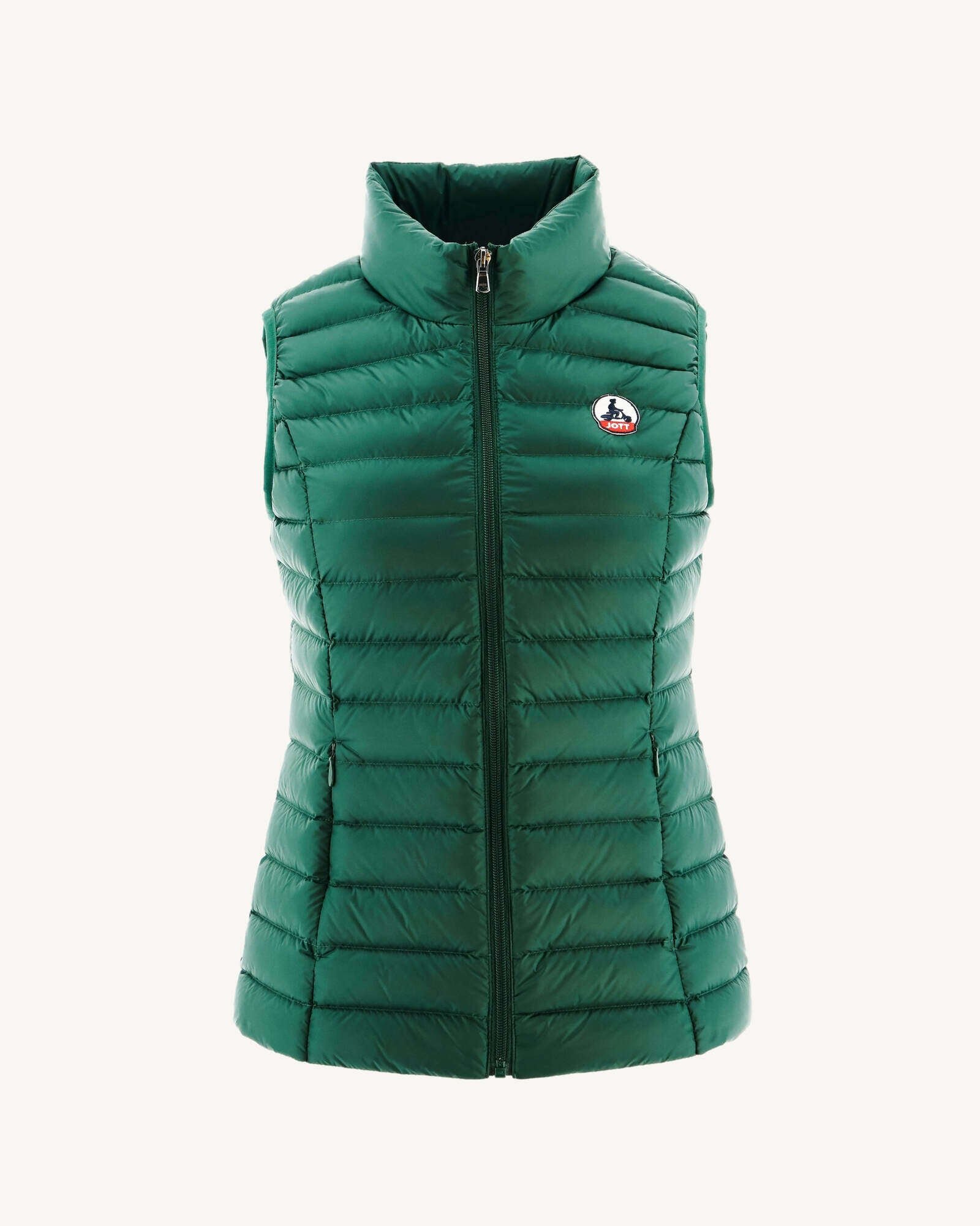 Sleeveless lightweight down vest seda JOTT Green