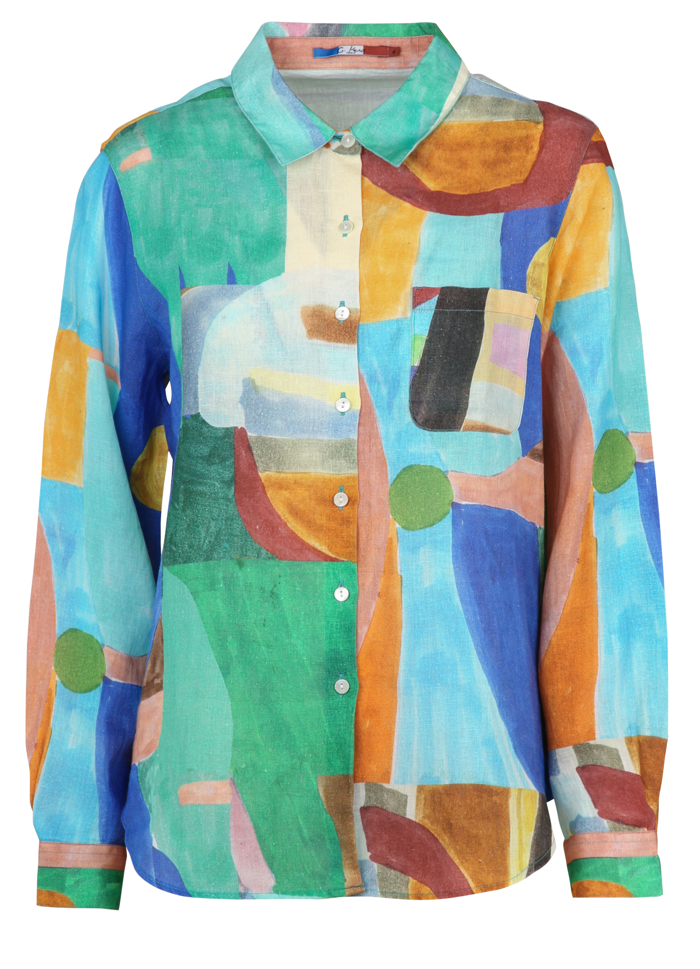 Straight linen shirt G.KERO Multicolored