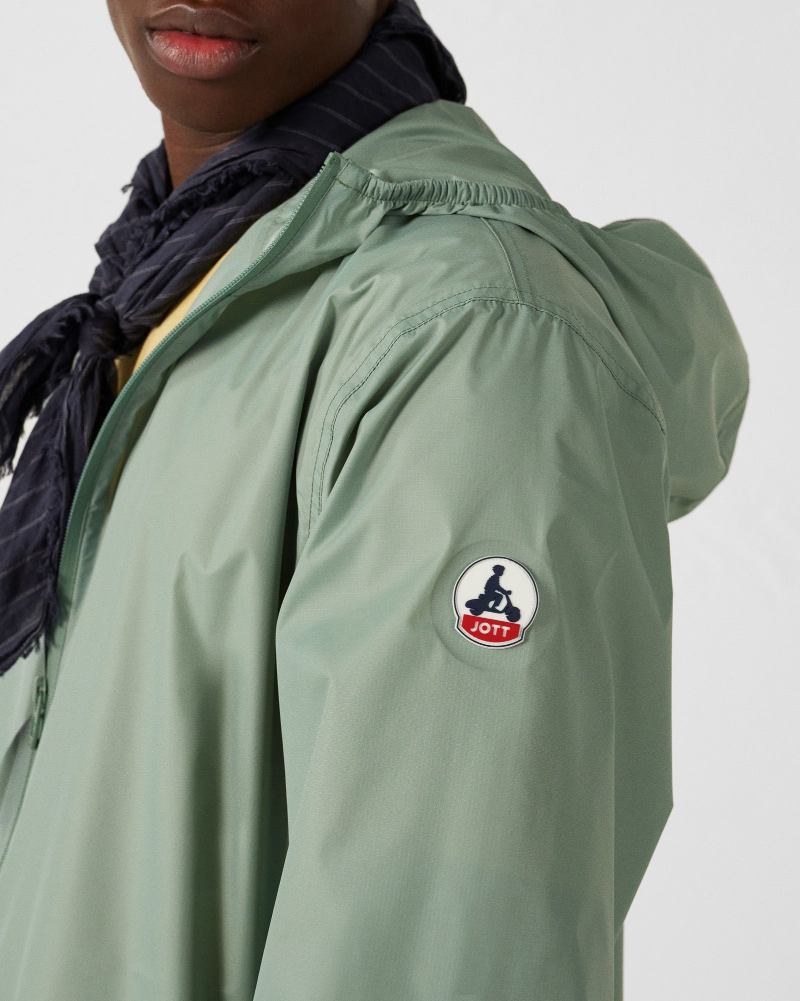 Long packable hooded raincoat Oban JOTT Green