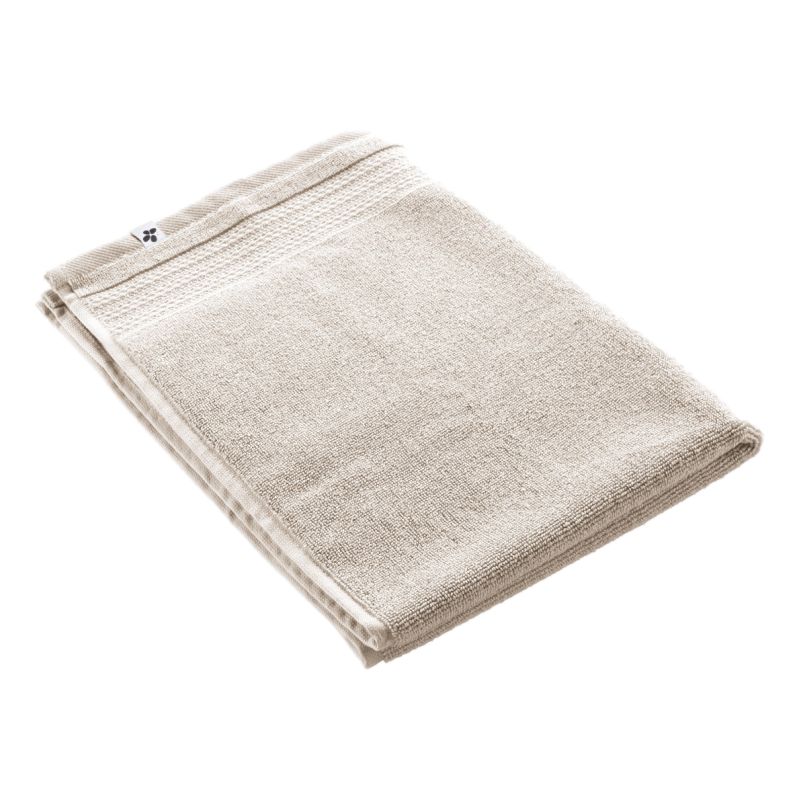 100% combed cotton bath mat L'EFFET PAPILLON Beige