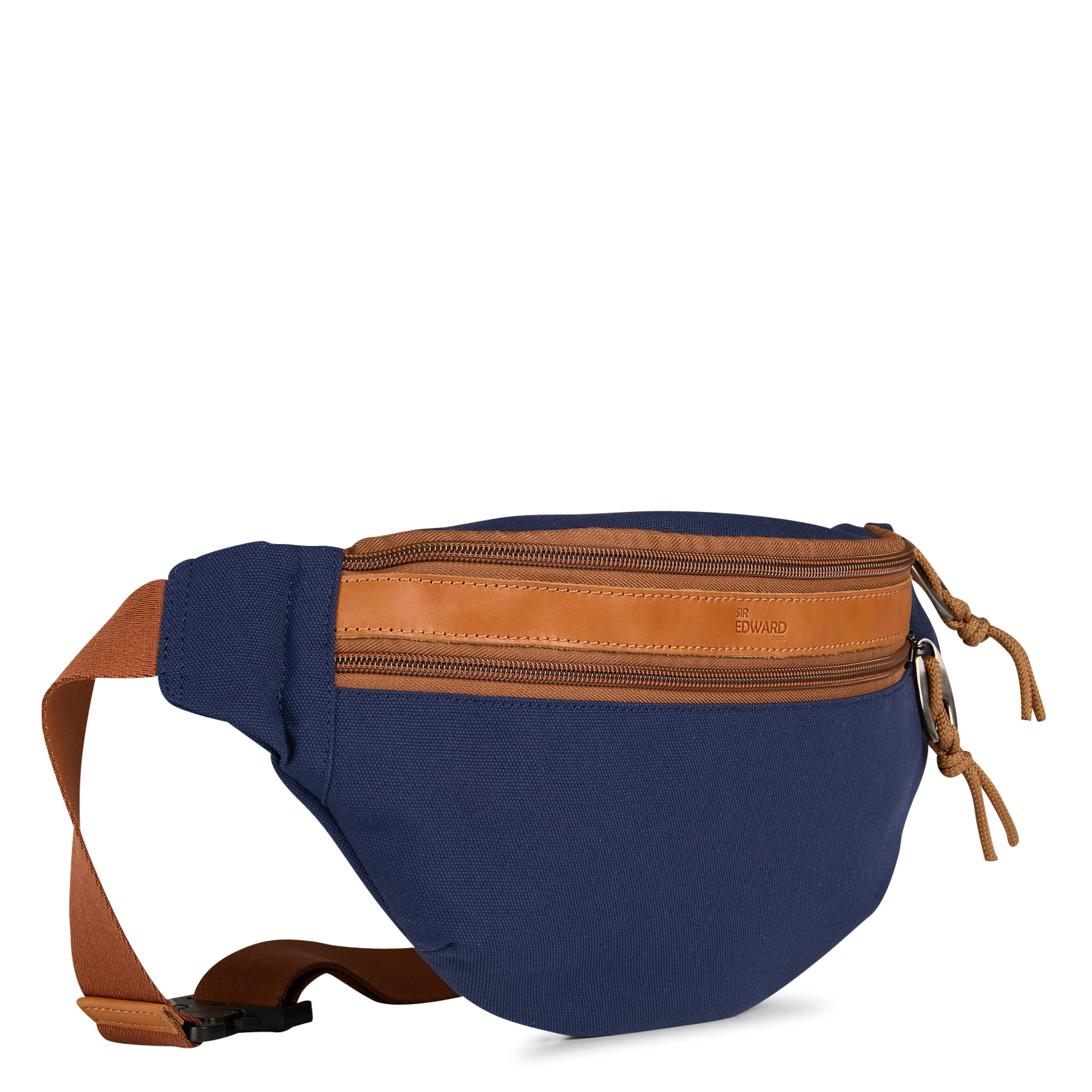 Two-tone leather blend bum bag SIR EDWARD Multicolored