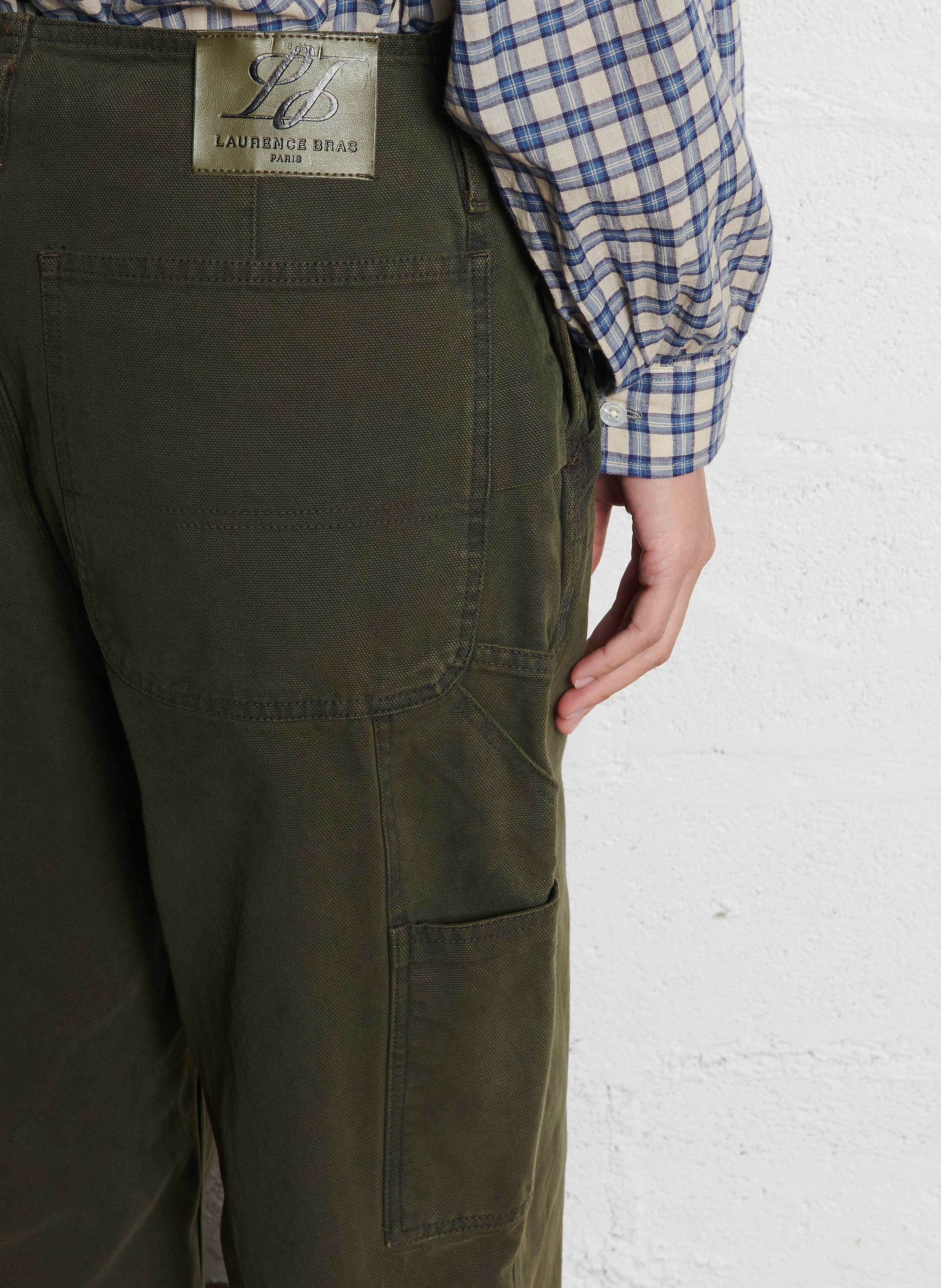 Gerade geschnittene Baumwollhose LAURENCE BRAS Grun