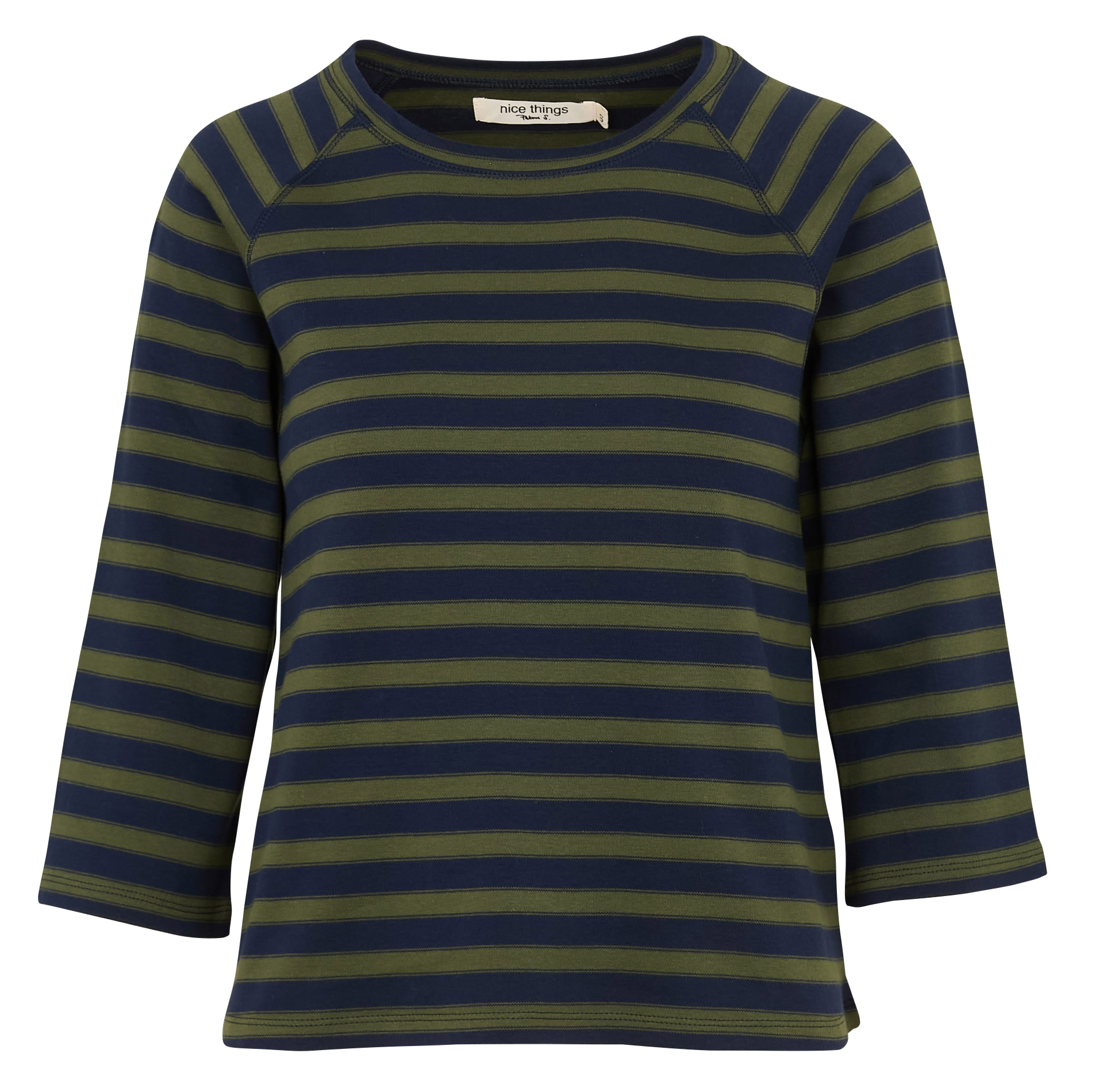 Tee-shirt manches 3/4 rayé NICE THINGS Bleu