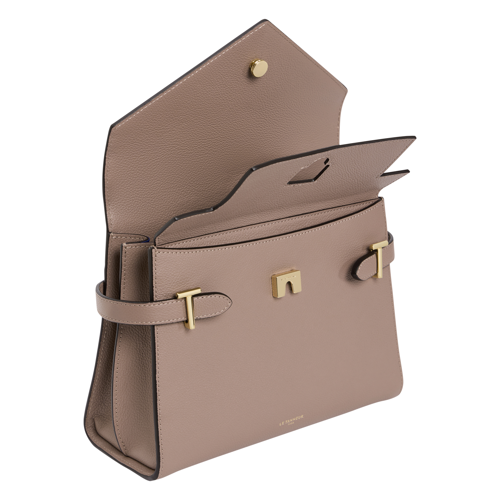 Sac bandoulière en cuir LE TANNEUR Gris