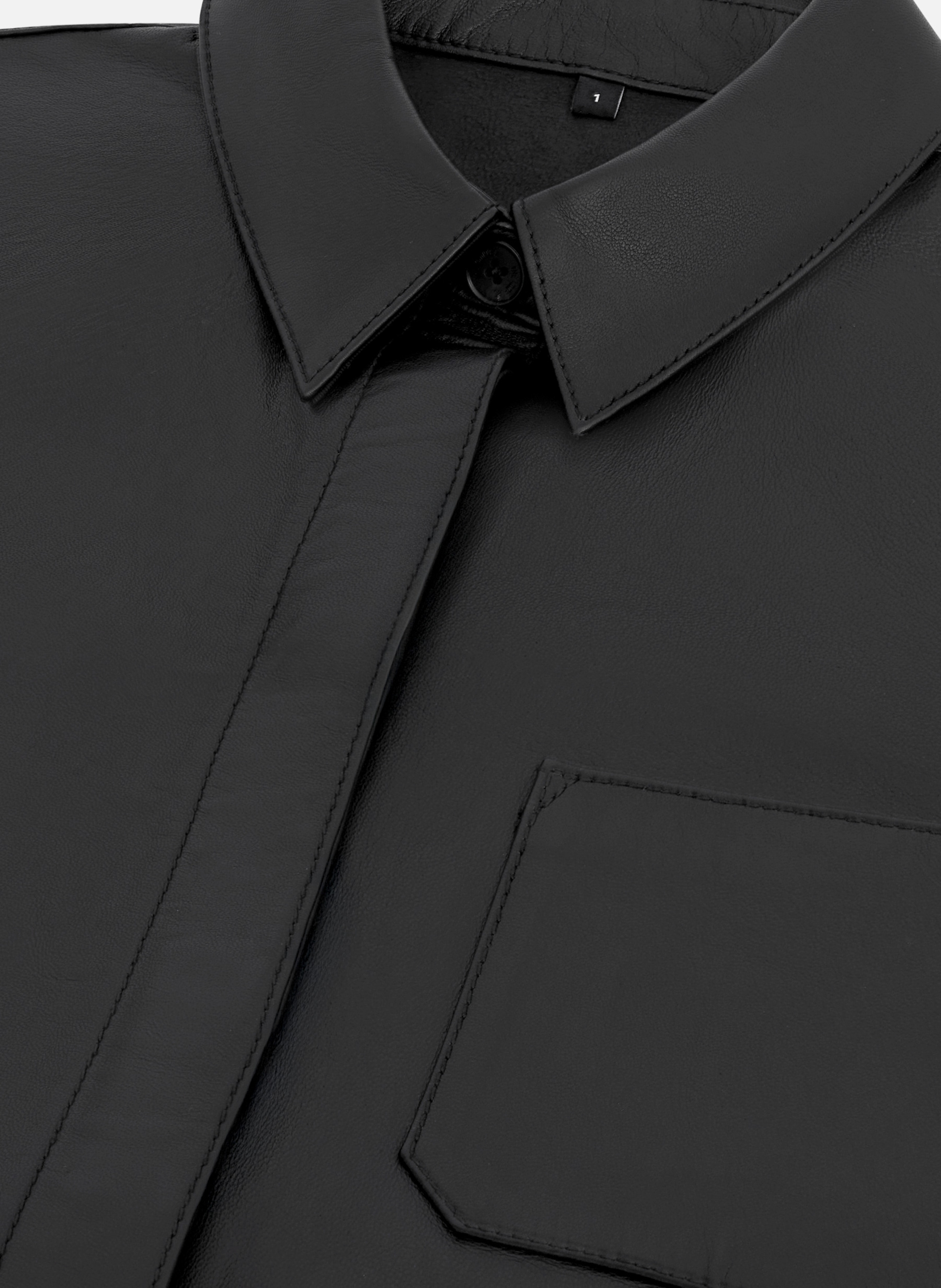 Leather shirt THE KOOPLES Black