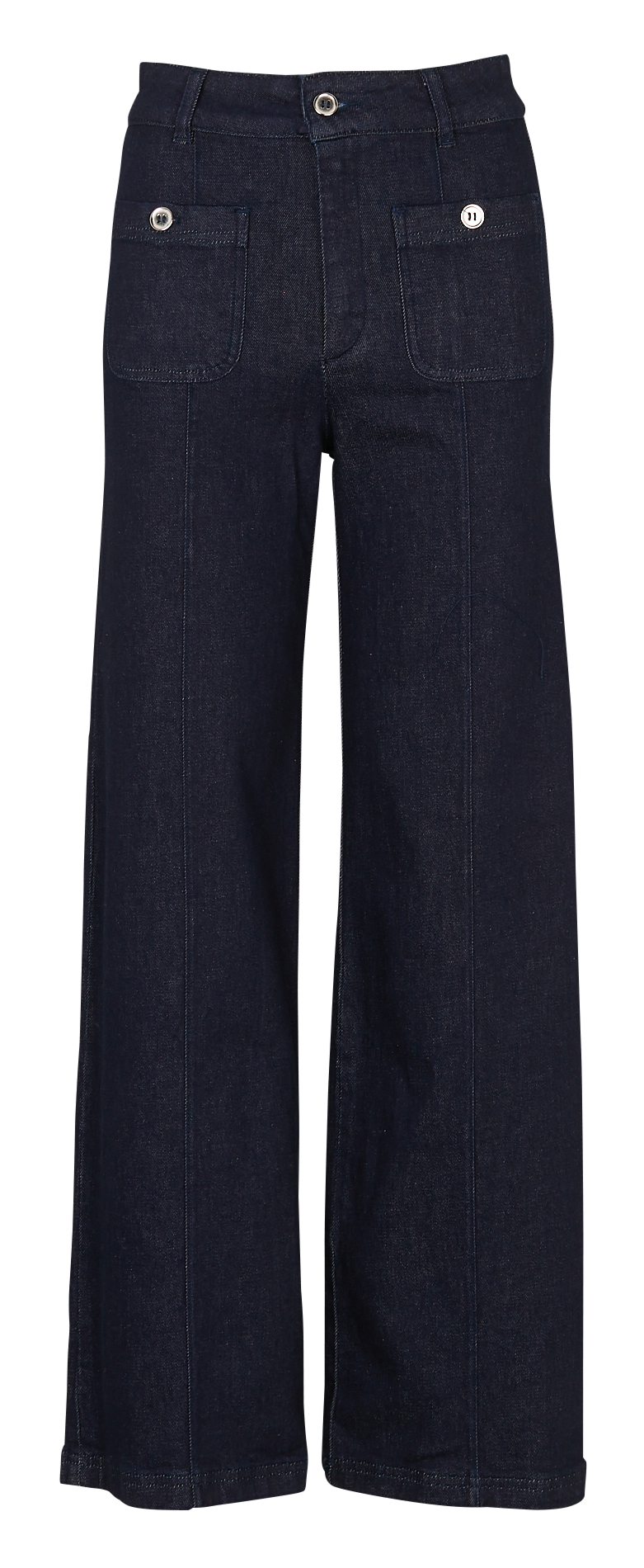 Jean large en coton bio mélangé LA FEE MARABOUTEE Bleu