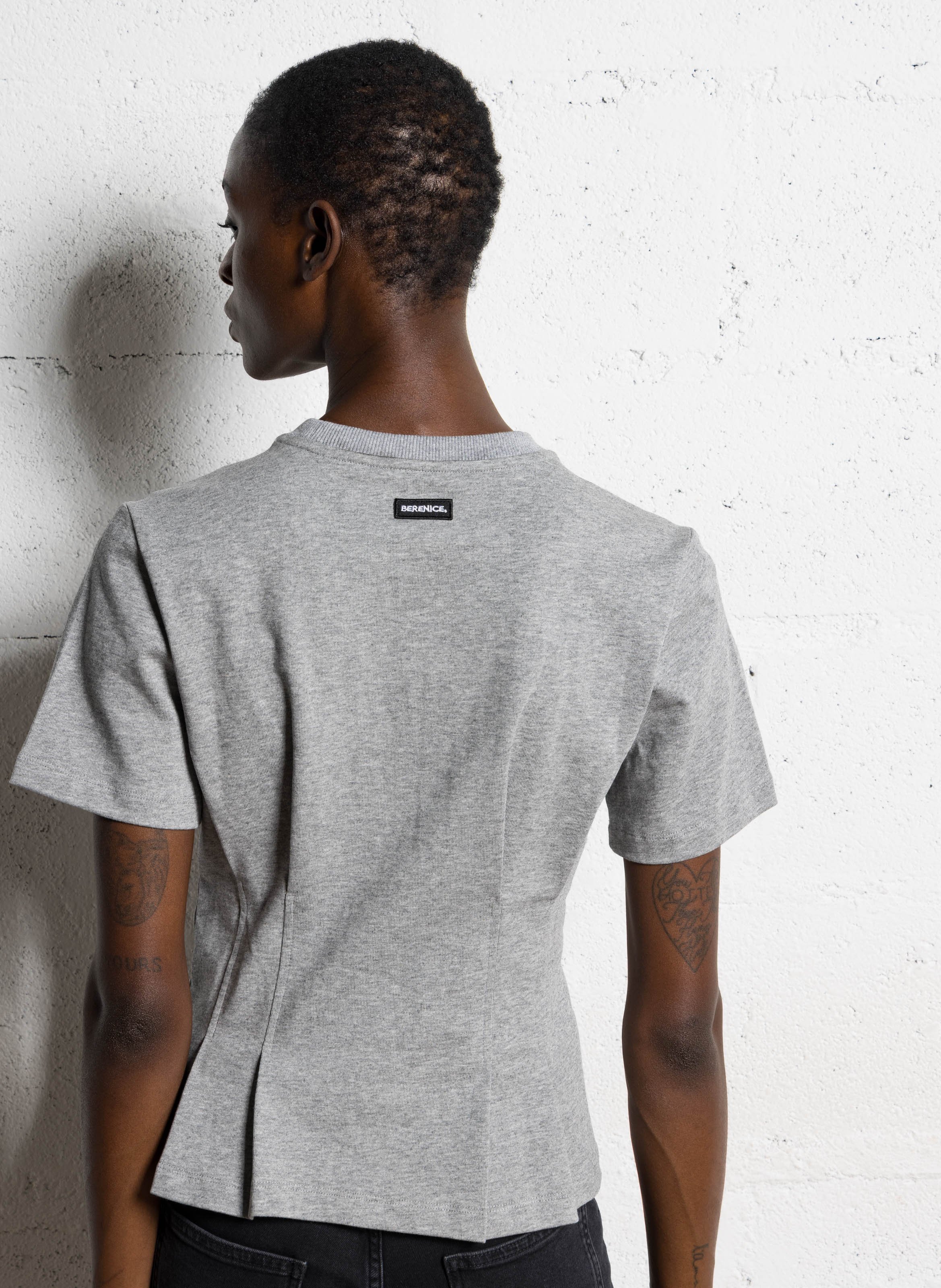 Camiliday round-neck sleeveless cotton top BERENICE Grey