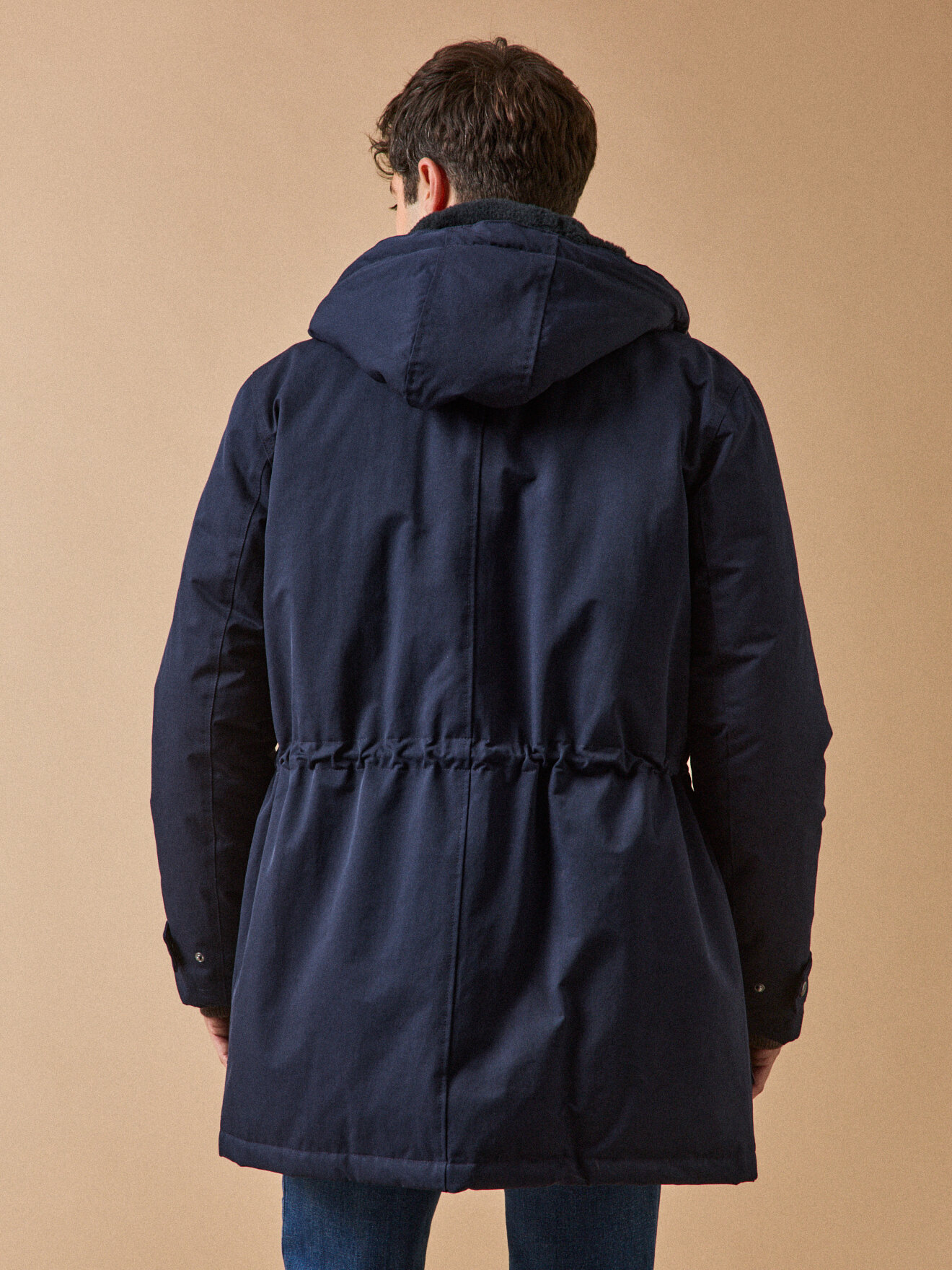 Long hooded fur-lined parka CYRILLUS Blue