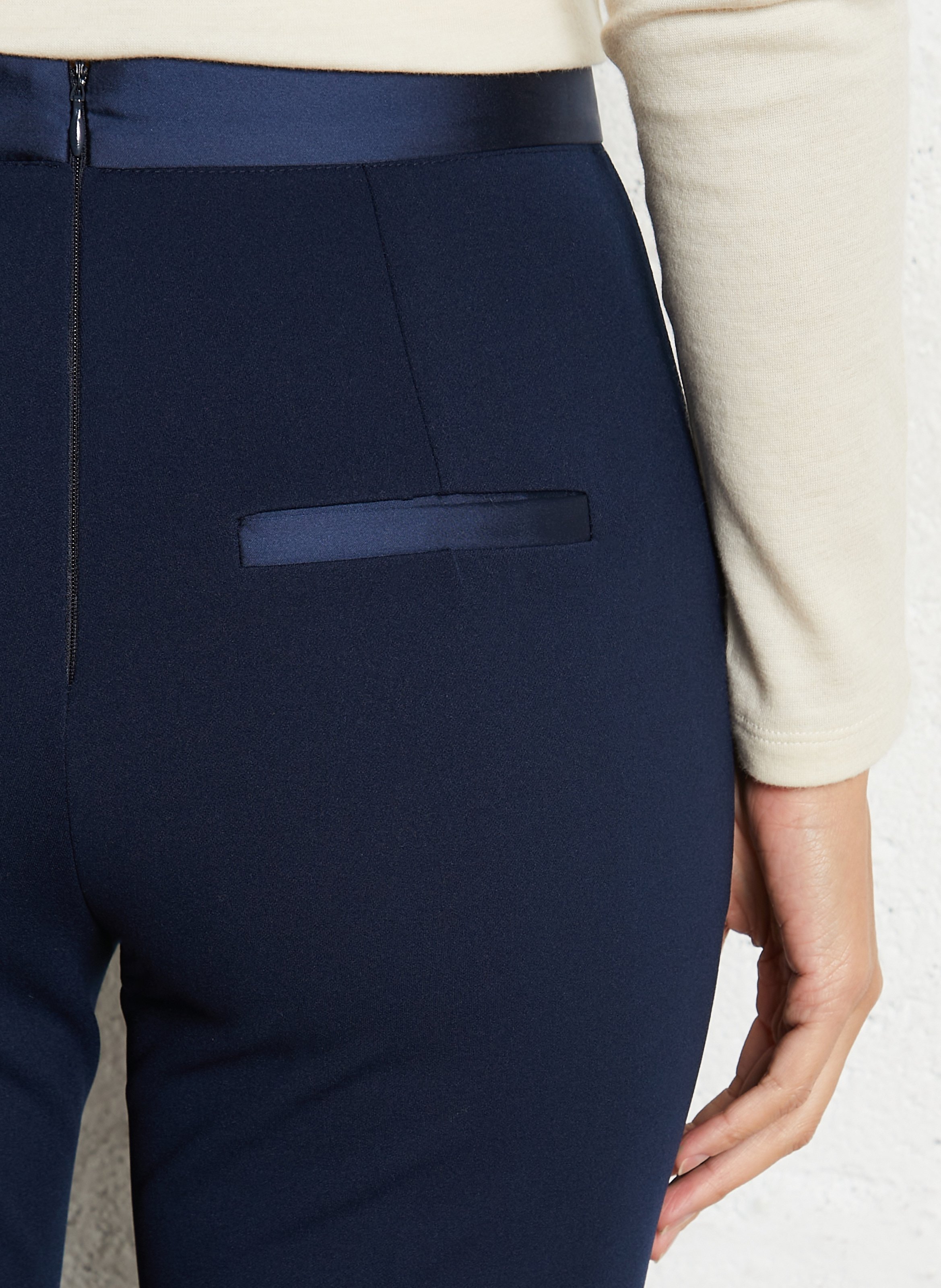 Pantalon flare taille haute IMPERIAL Bleu