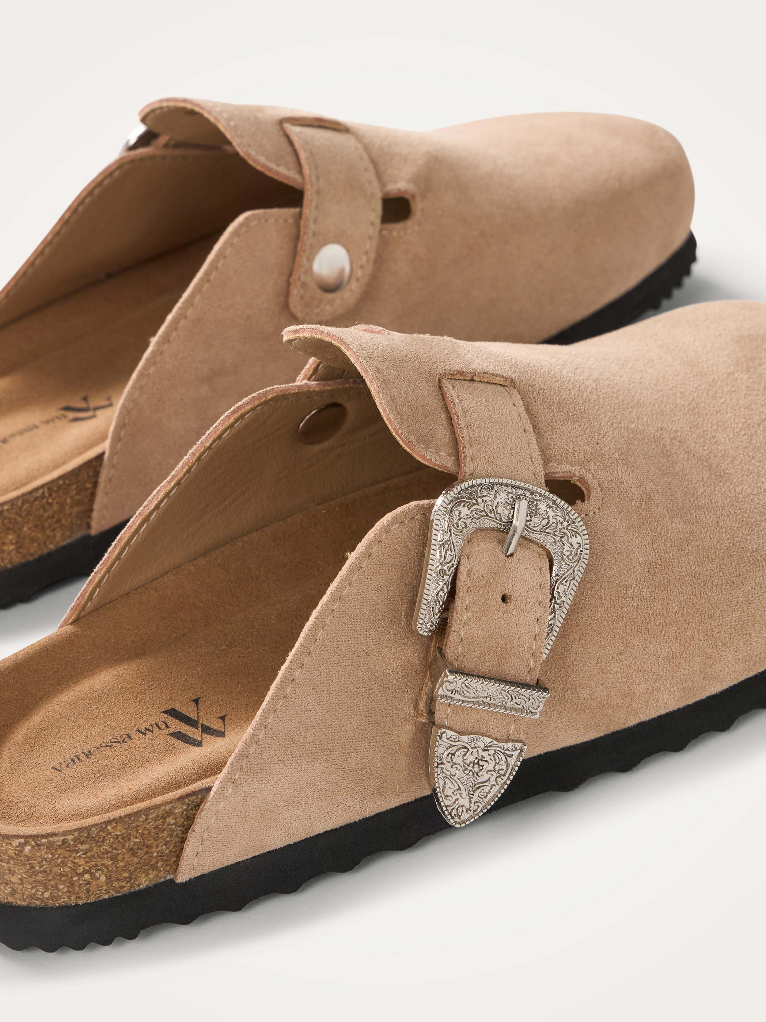 Western buckle clogs VANESSA WU Beige