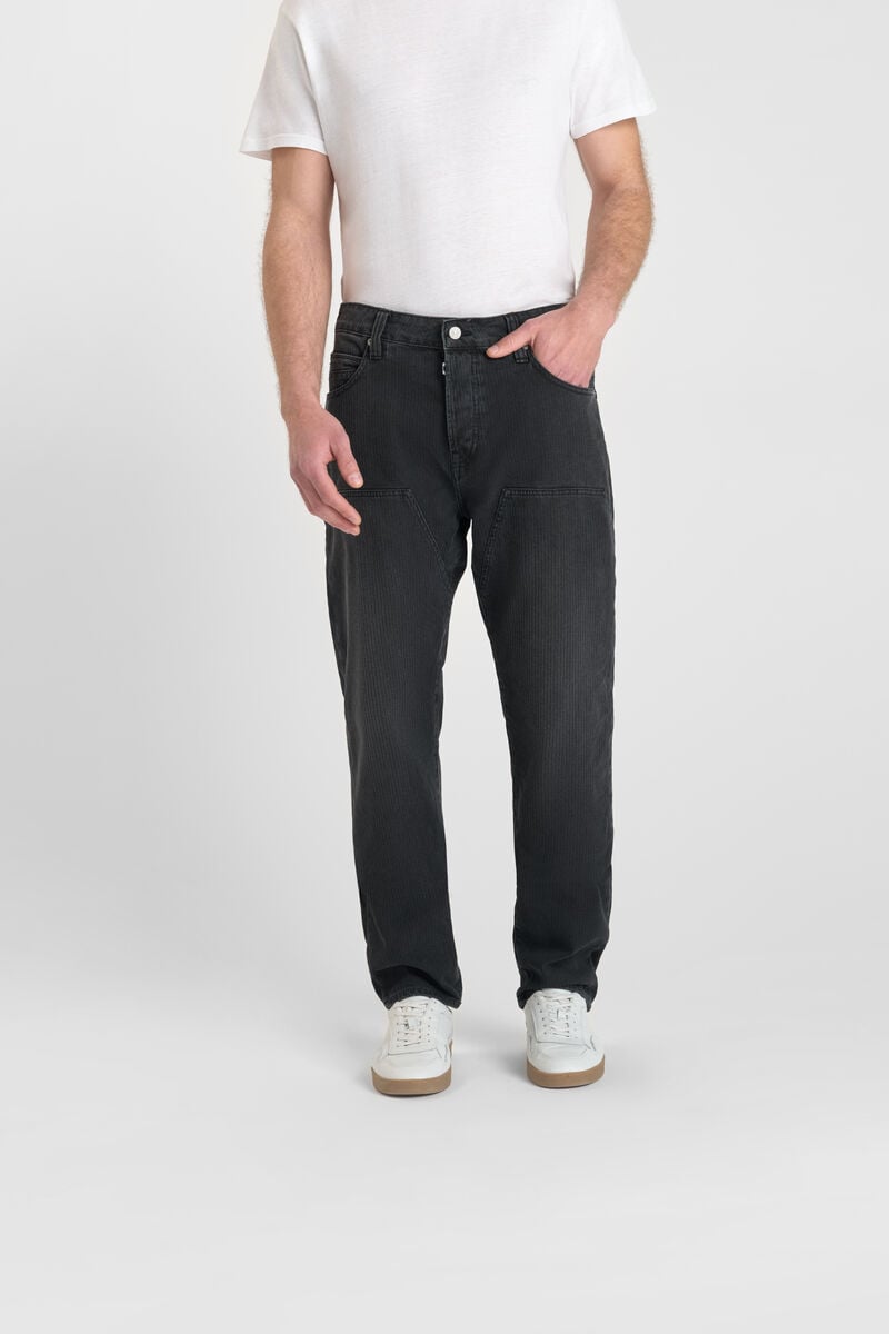 Loose jeans, wide loose fit, length 34 LE TEMPS DES CERISES Black