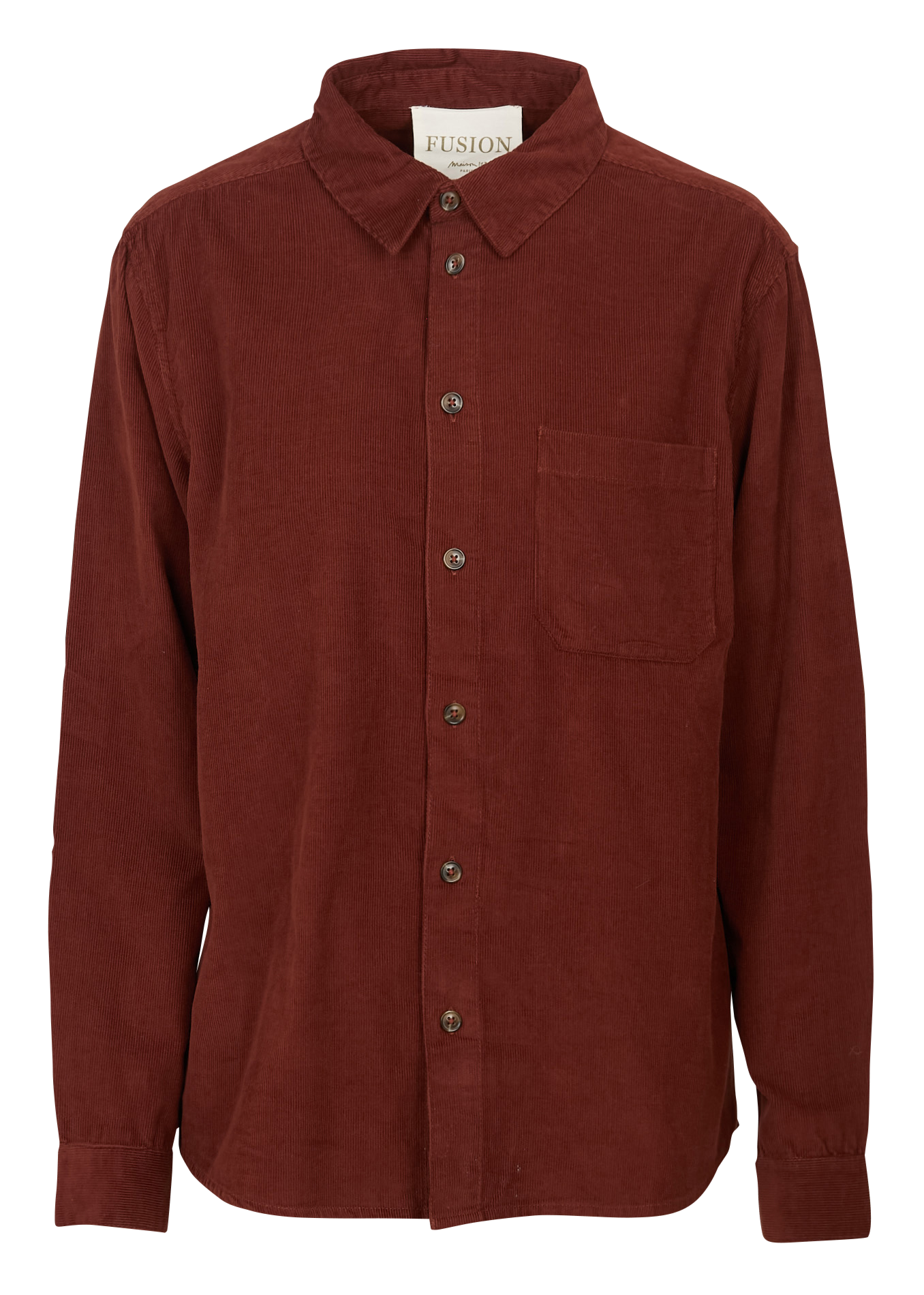 Straight-fit overhemd van corduroy MAISON 123 Rood