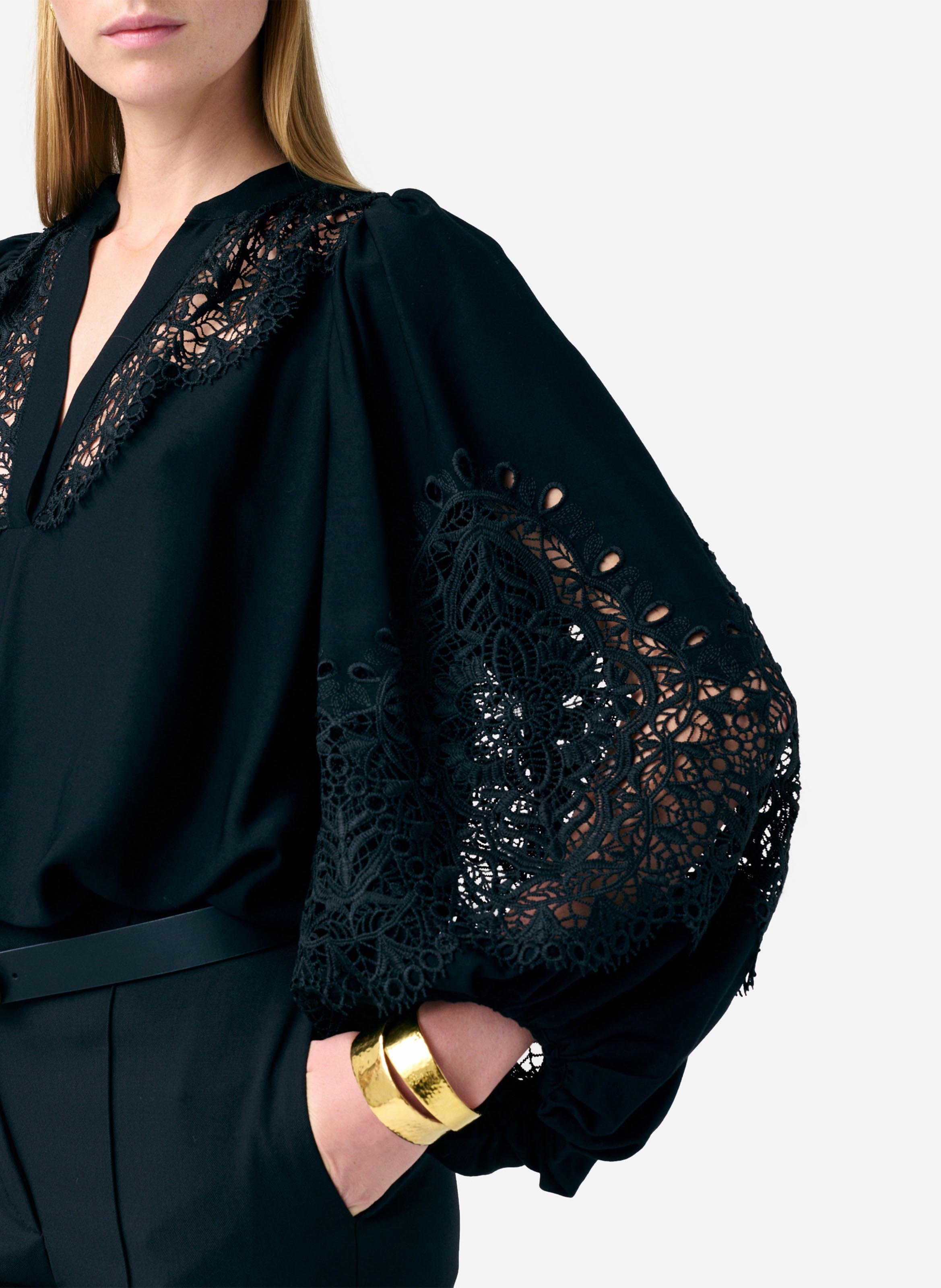 V-neck blouse VANESSA BRUNO Black