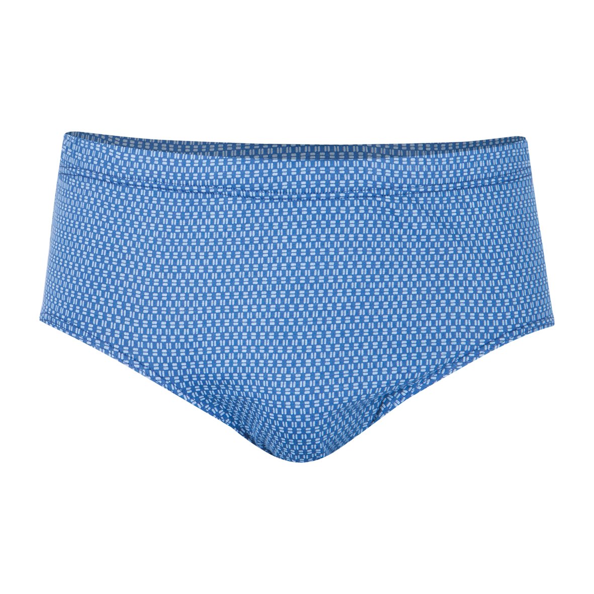 High-rise closed mercerized cotton panties EMINENCE Blue