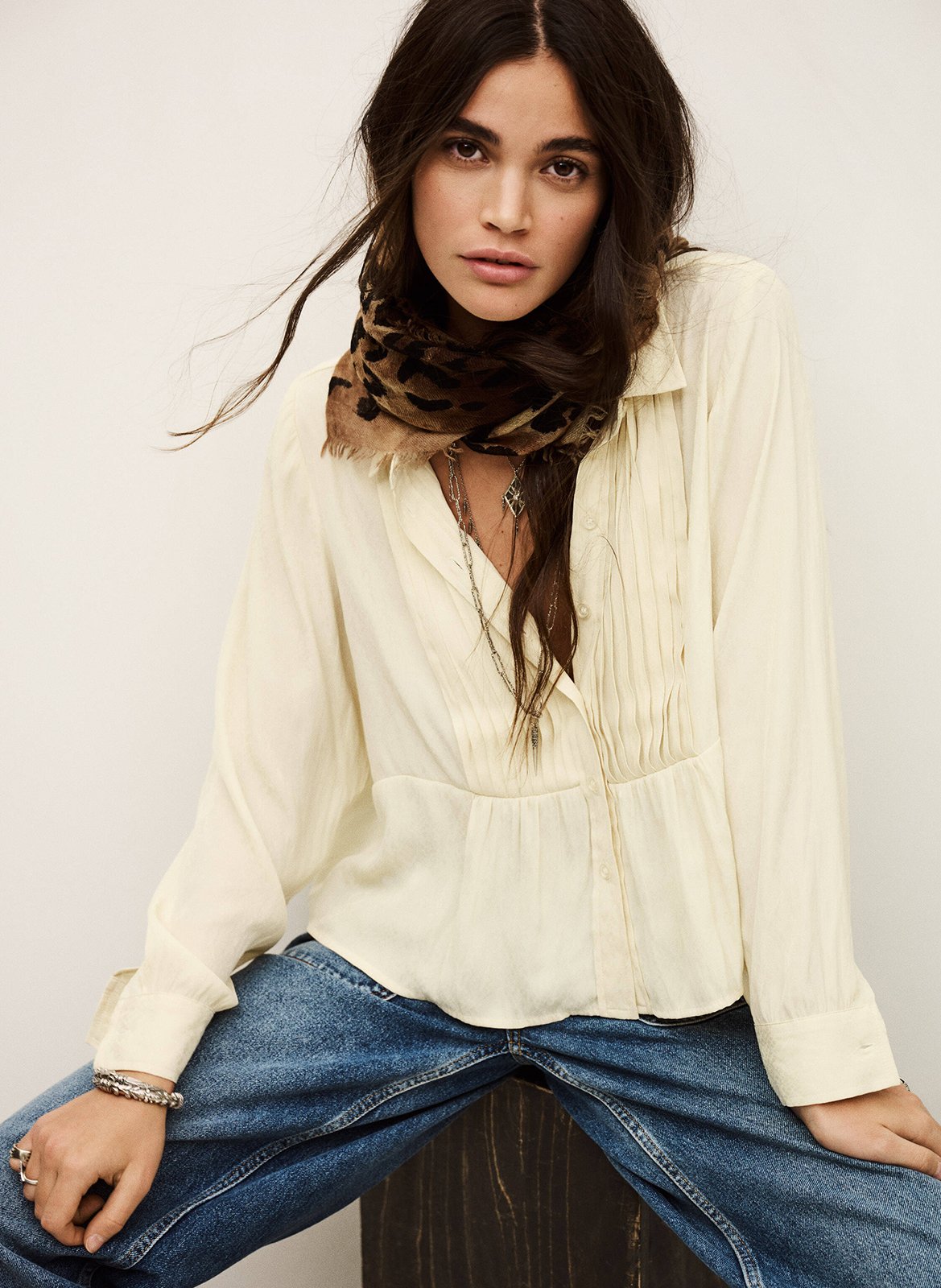 Chemise col classique BA&SH Beige