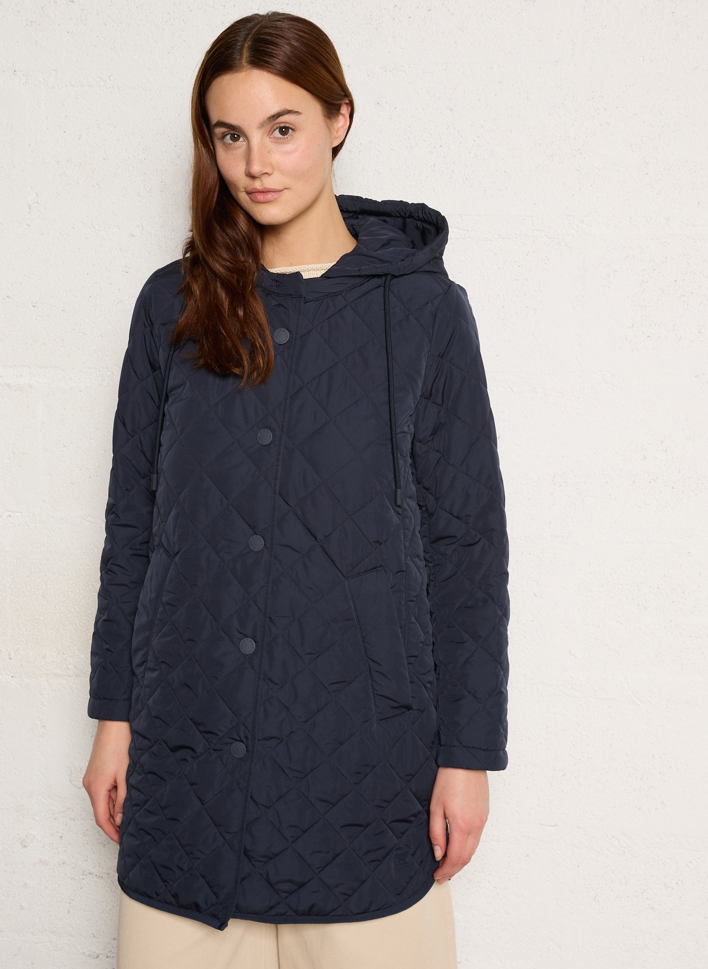 Manteau droit matelassé MAX MARA WEEK END Bleu