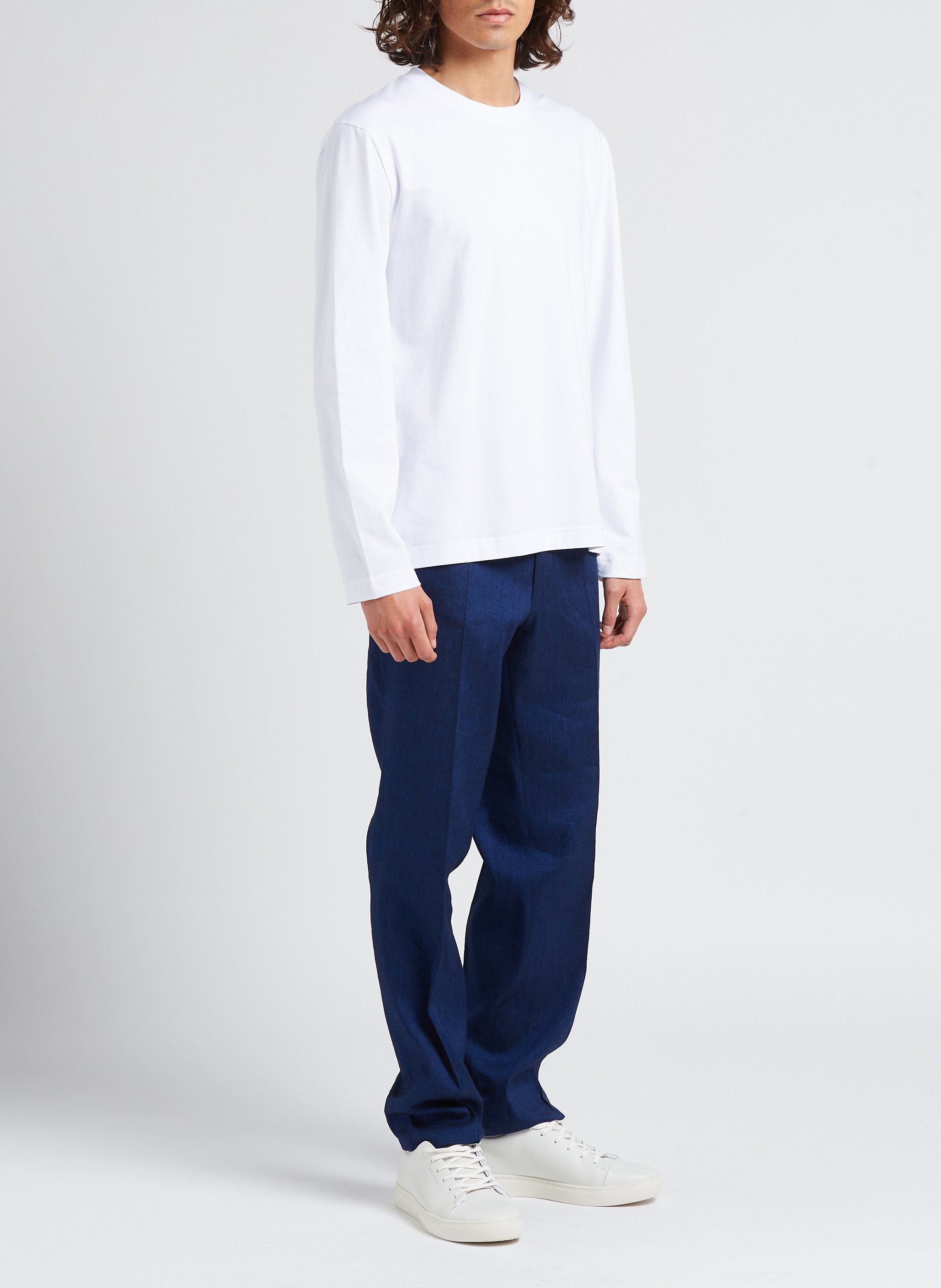 Round-neck cotton T-shirt SAISON 1865 White