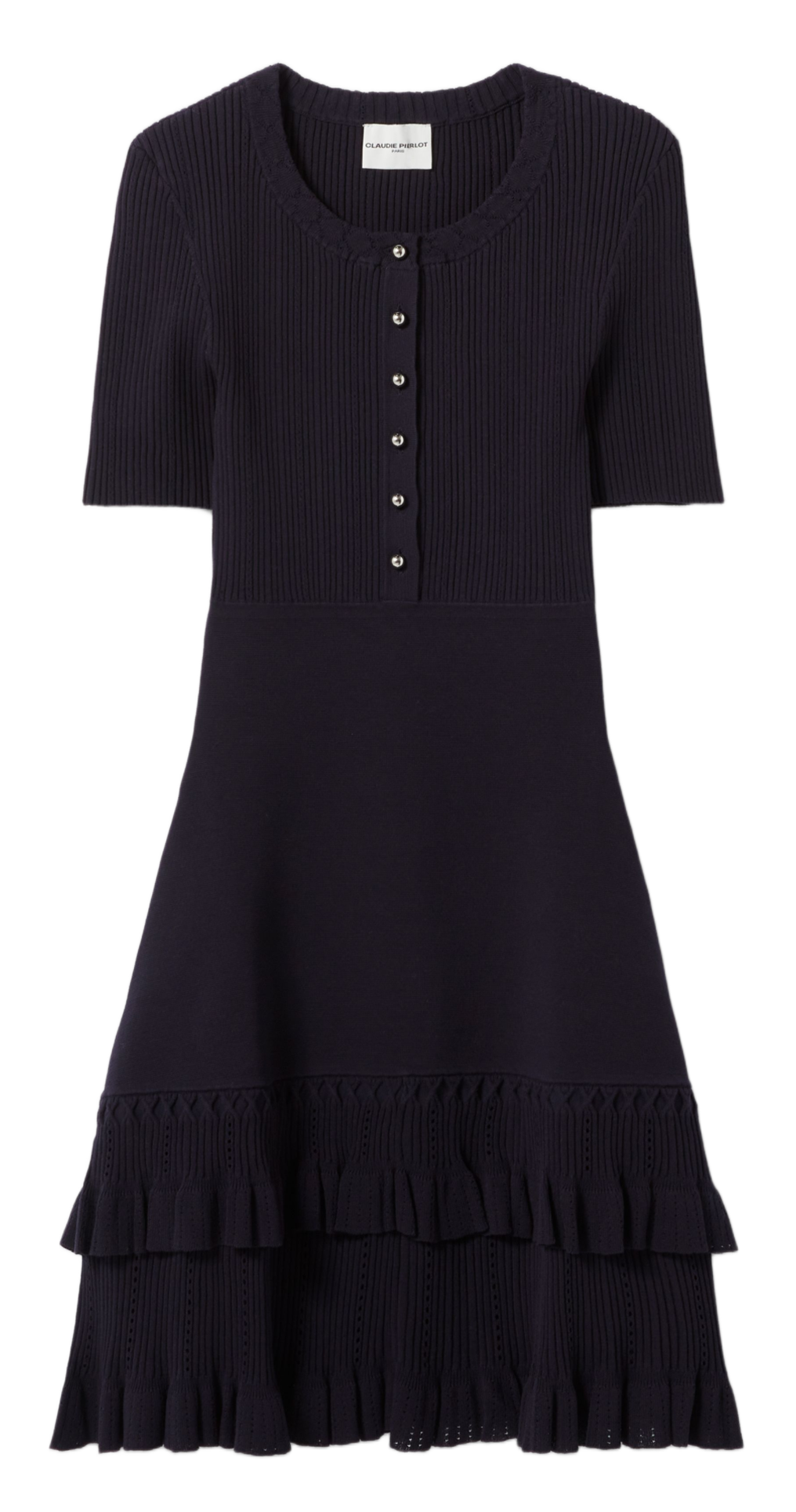 Robe courte col rond CLAUDIE PIERLOT Bleu