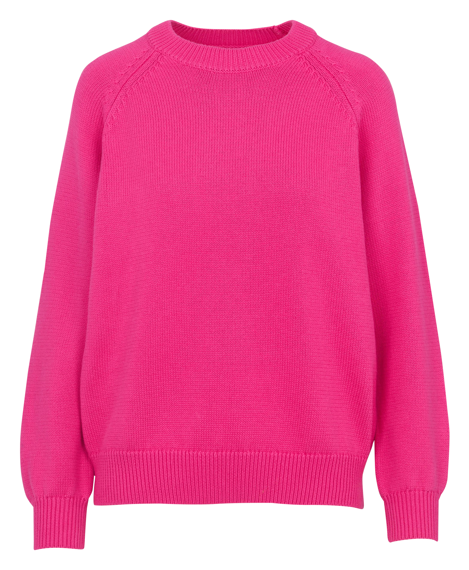 Pull droit col rond en coton SUD EXPRESS Rose