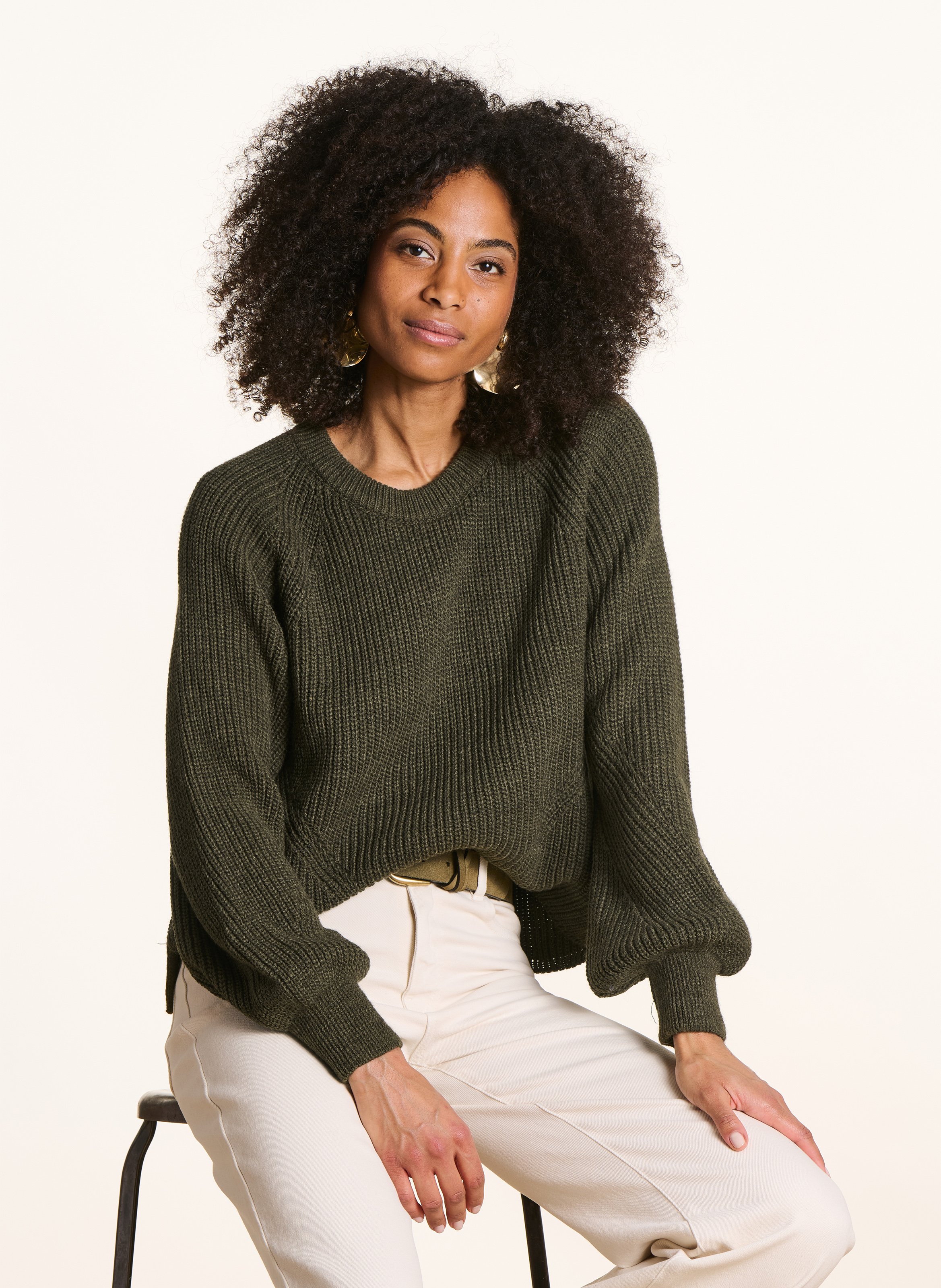 Pull col rond  LA FEE MARABOUTEE