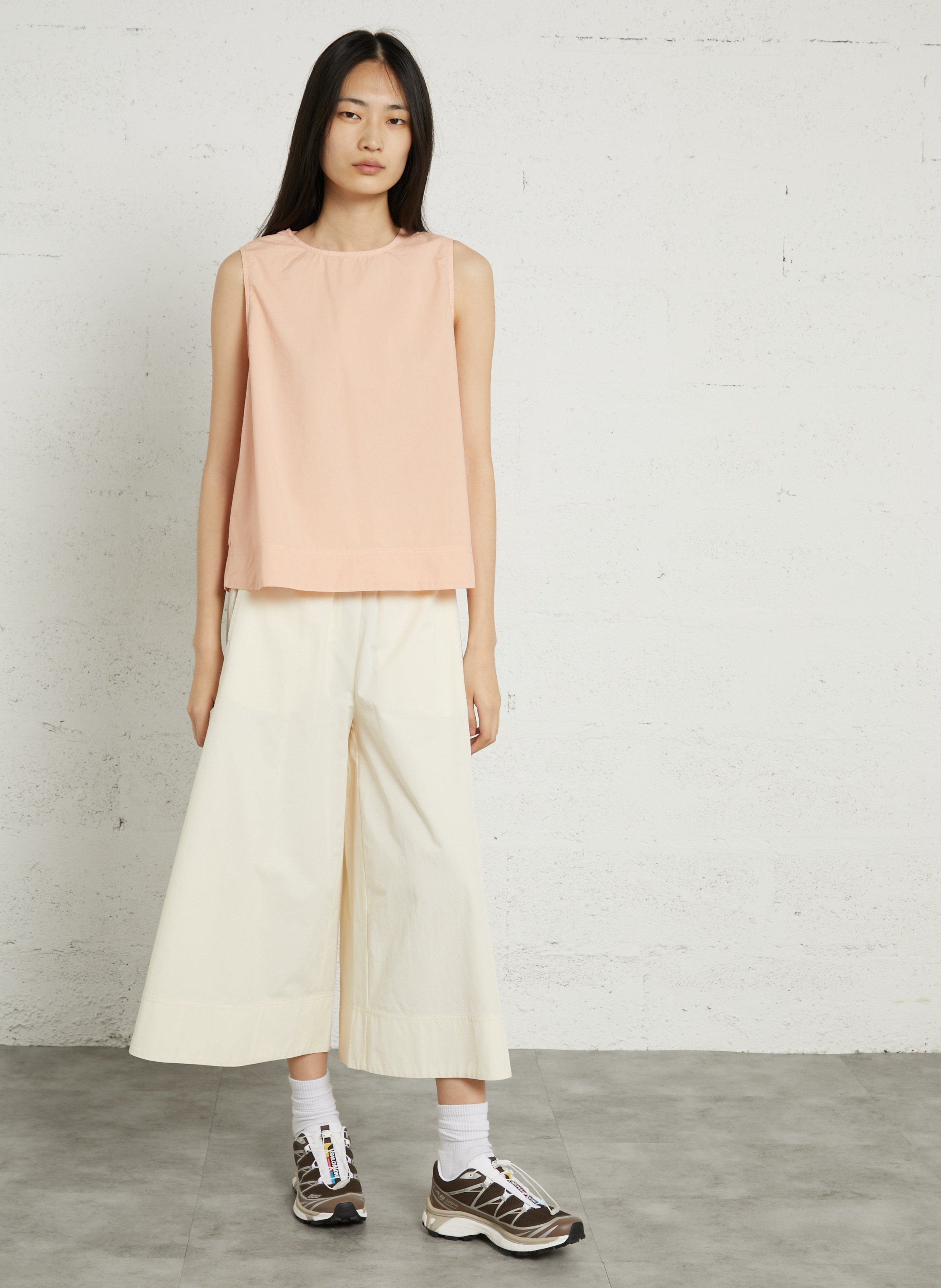 Weites Rundhals-Top aus Bio-Baumwolle RUE DE TOKYO Rosa