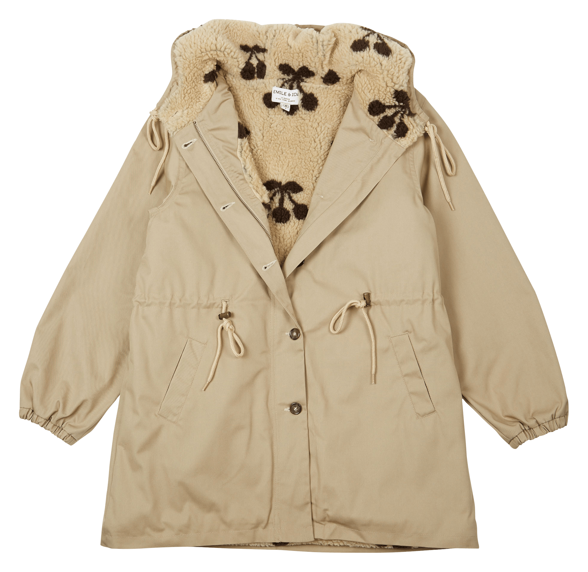 Veste à capuche cintrée EMILE ET IDA Beige