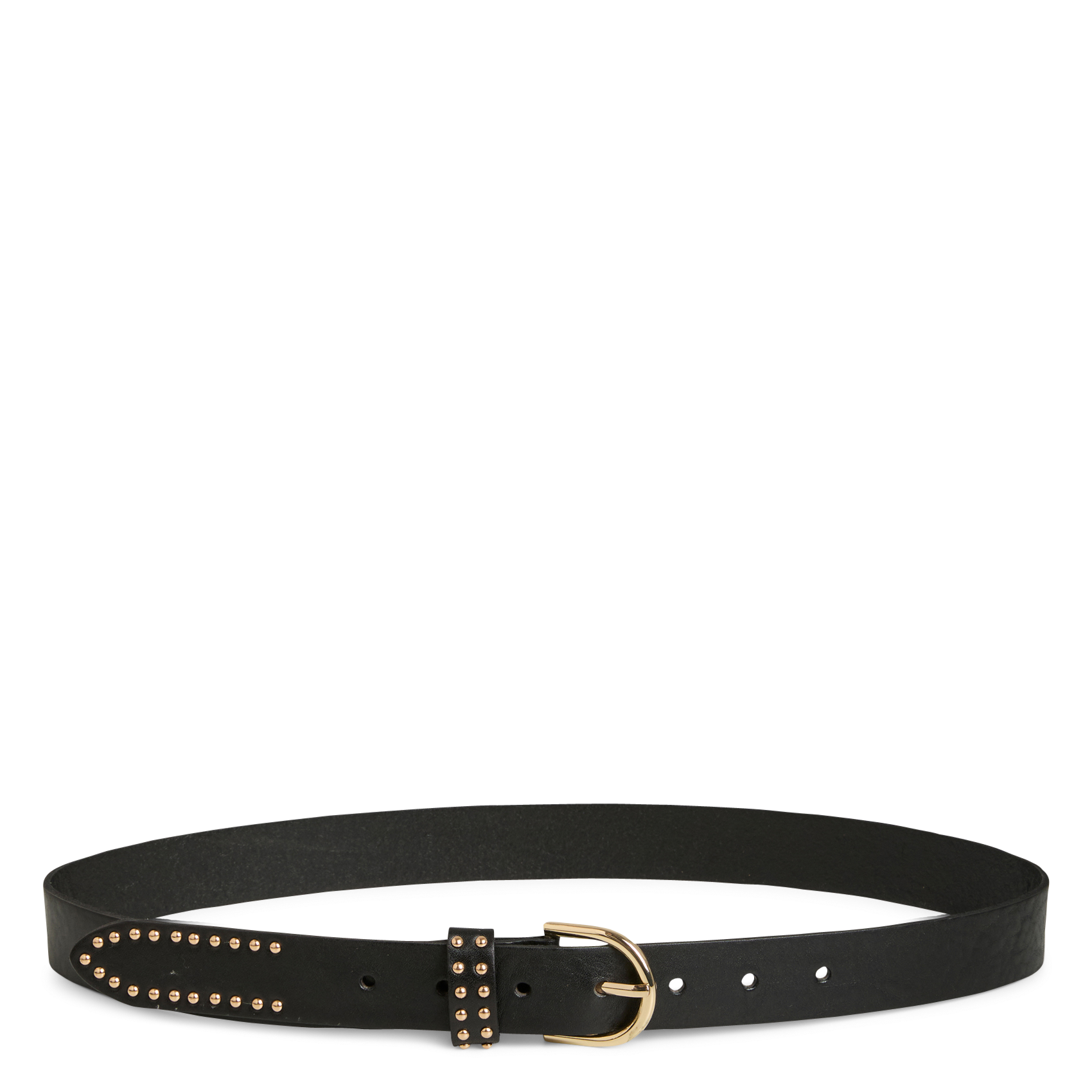 Ceinture en cuir PIECES Noir