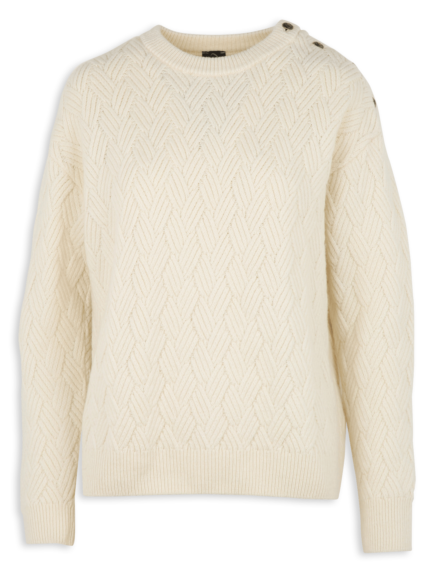 Pull oversize col rond en laine mélangée ARMOR LUX Beige