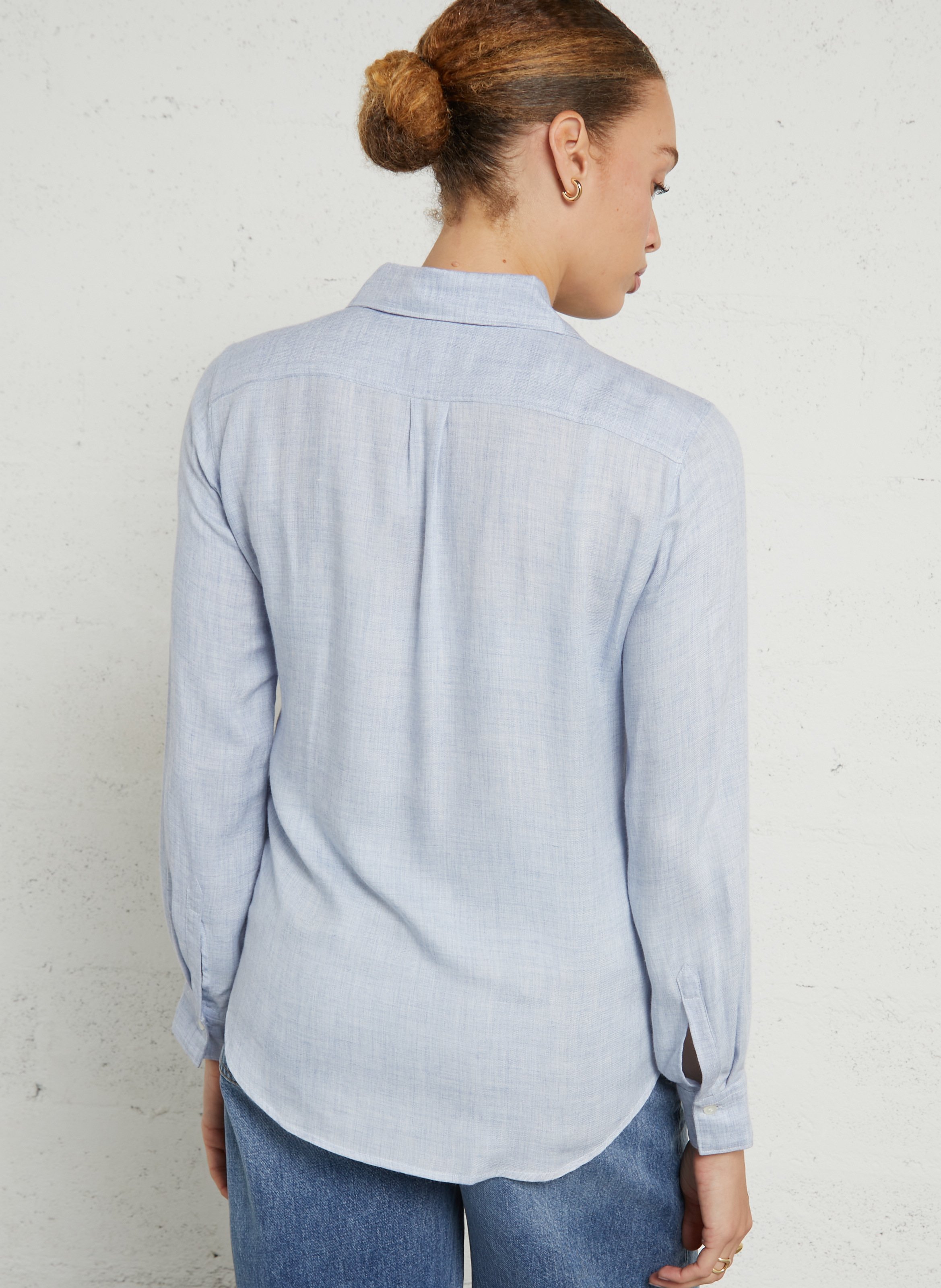 Straight shirt with classic collar HARTFORD Blue