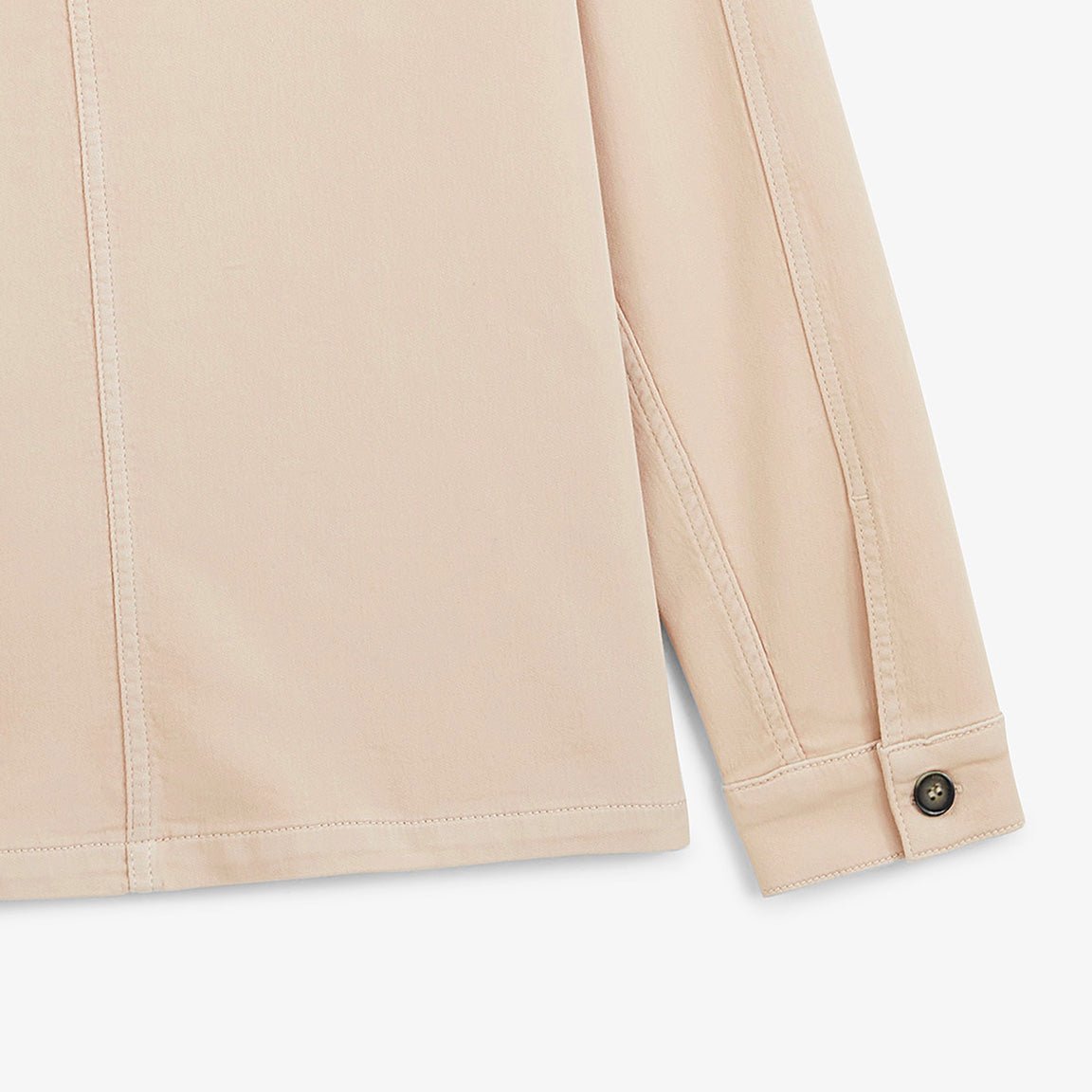 Worker jacket wendel chevron beige cotton travertine SERGE BLANCO Beige