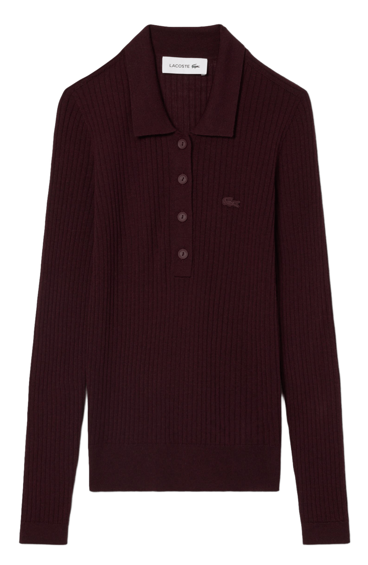 Eng anliegender Wollpullover mit Polokragen LACOSTE Rot
